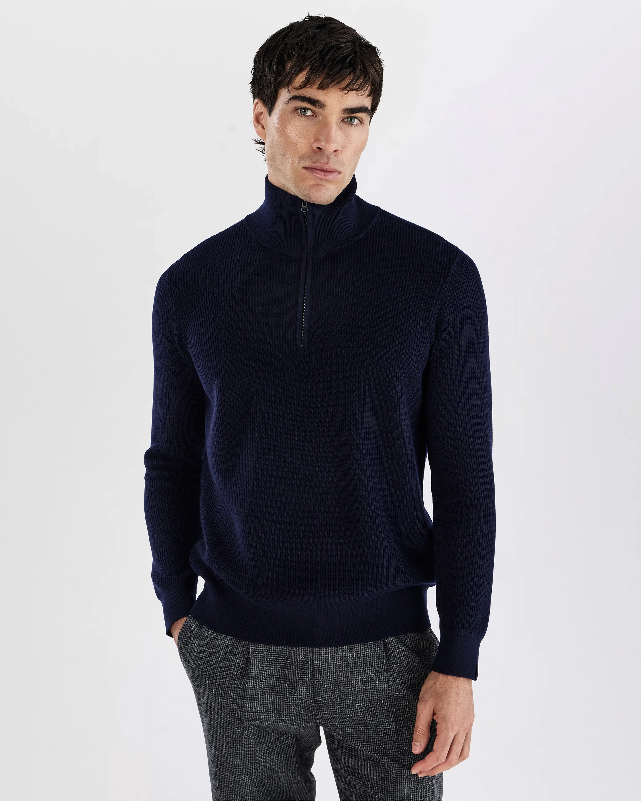 Joel Merino Wool Half-Zip Sweater