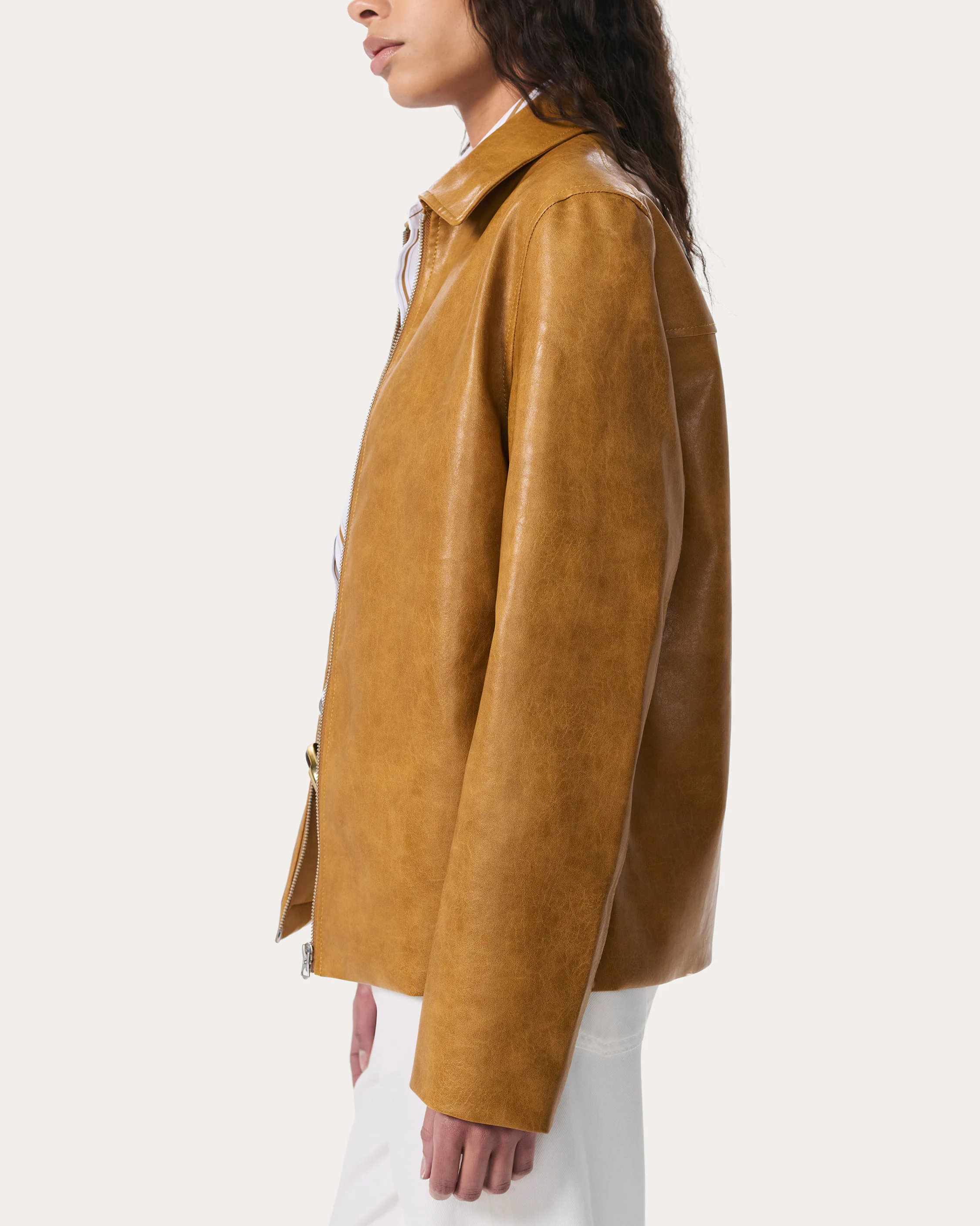 Jordie Faux Leather Jacket - Image 5