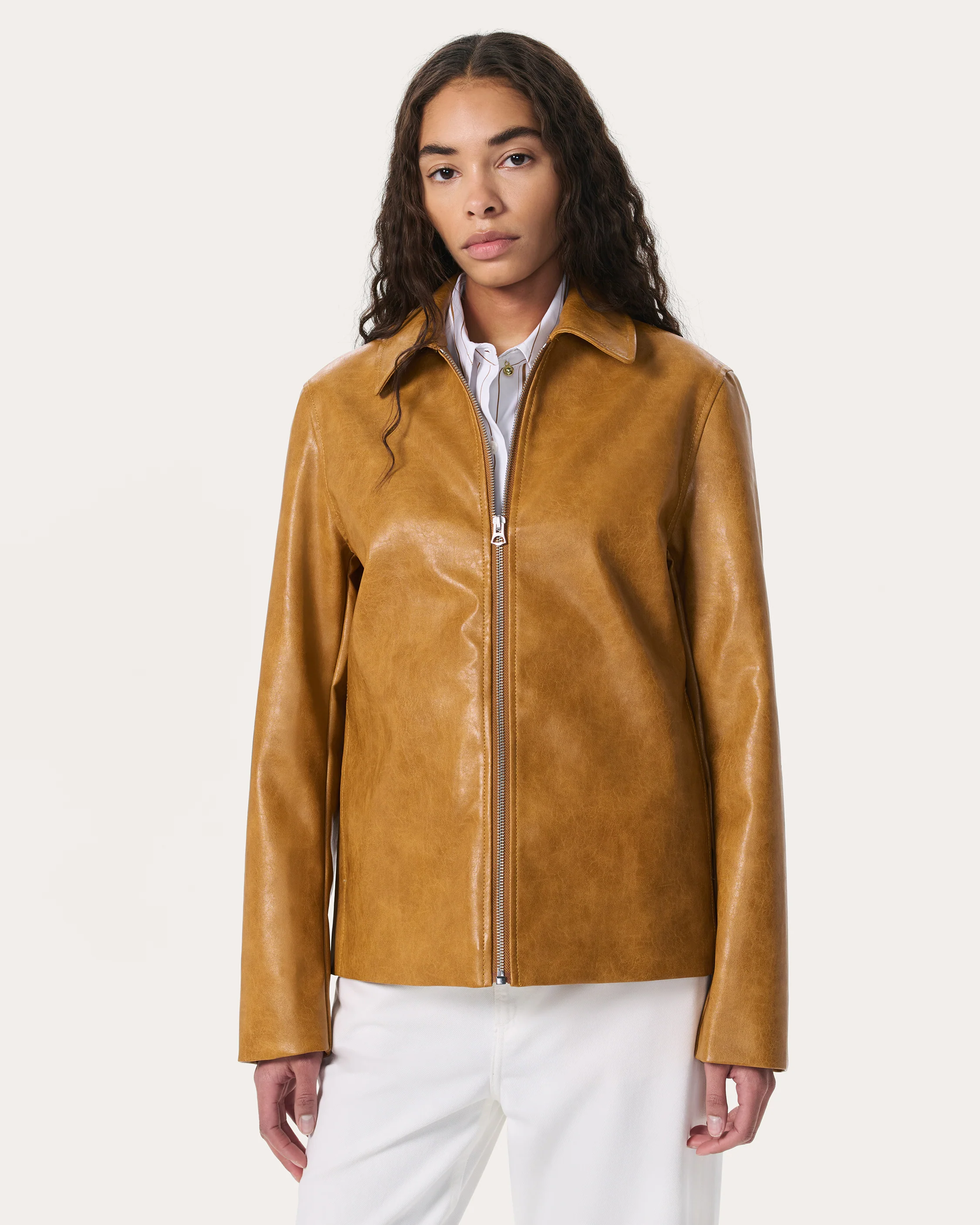 Jordie Faux Leather Jacket - Image 7