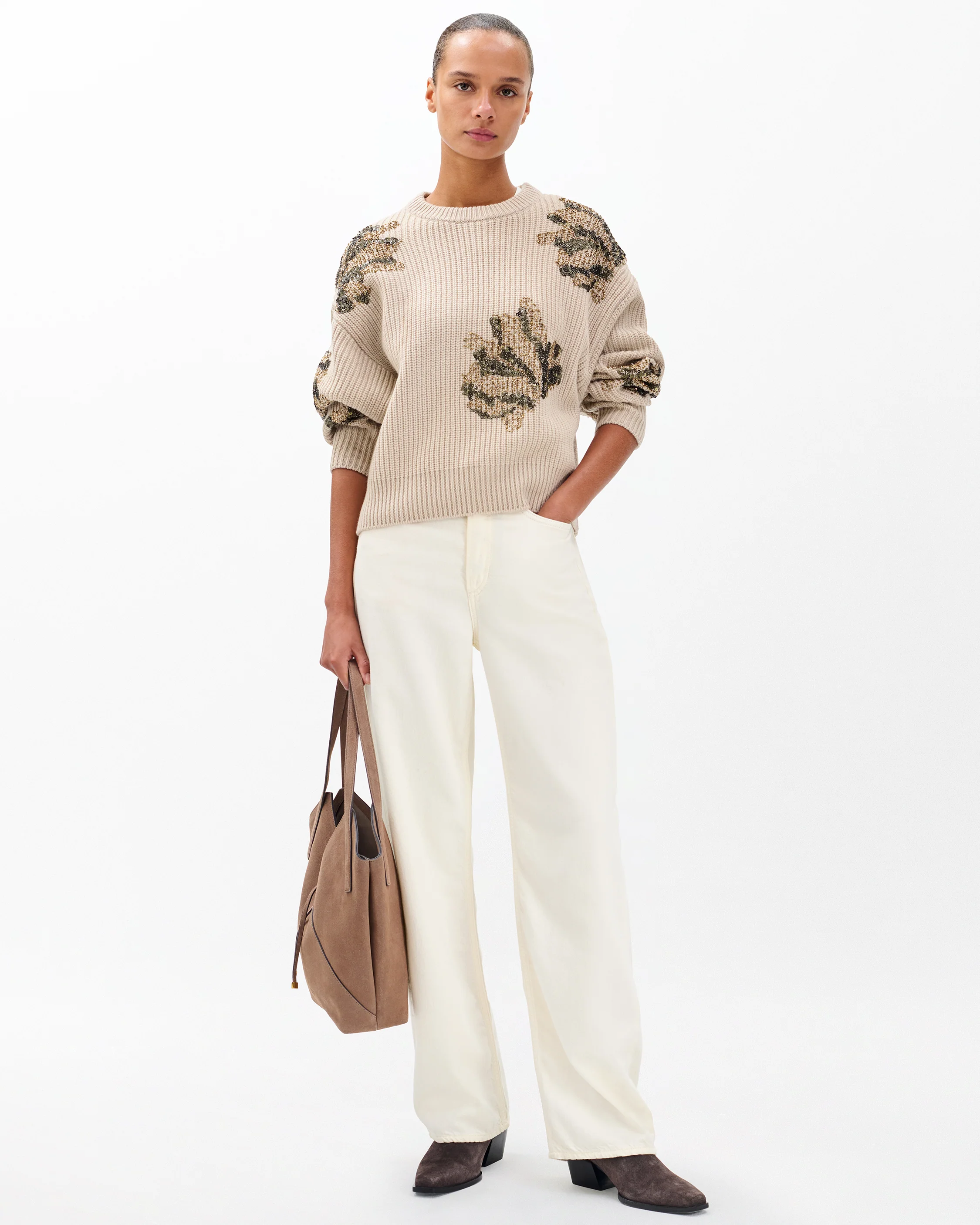 Julie Sequined Wool Sweater - Image 3