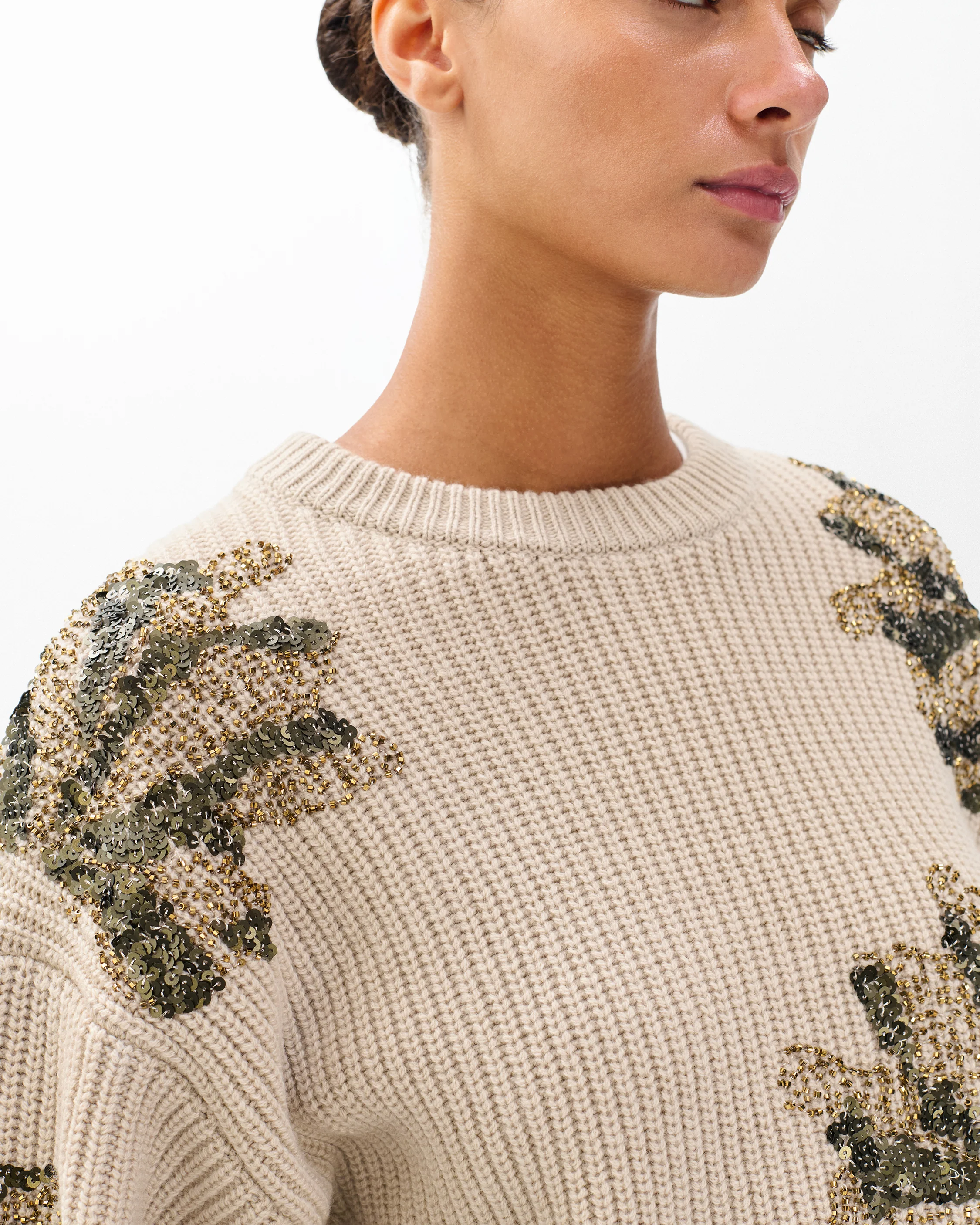 Julie Sequined Wool Sweater - Image 5