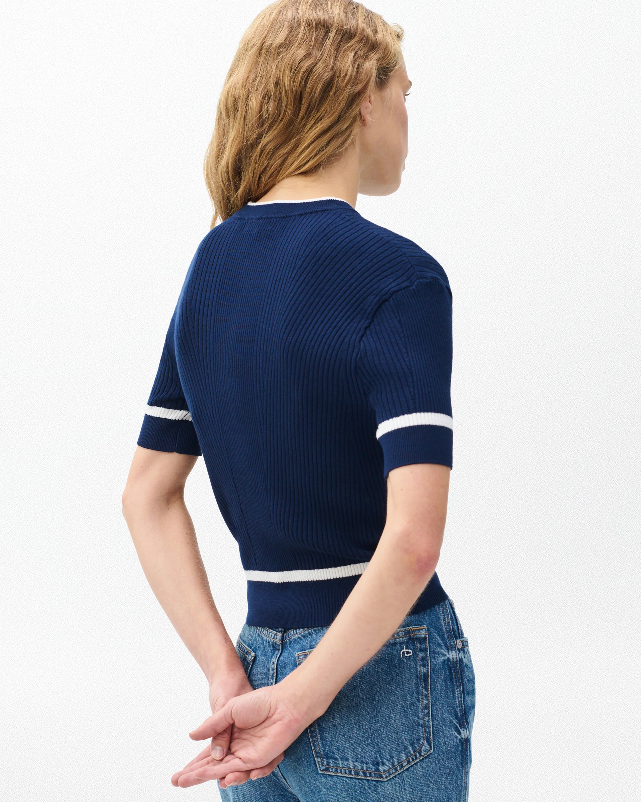 Kassy Ribbed Short-Sleeve Sweater - Image 4