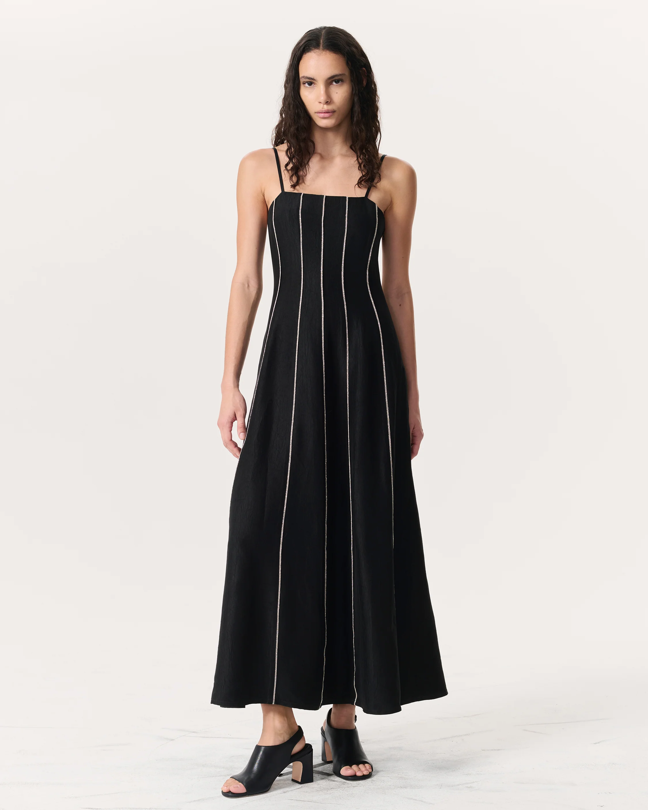Kennedy Bead-Striped Maxi Dress