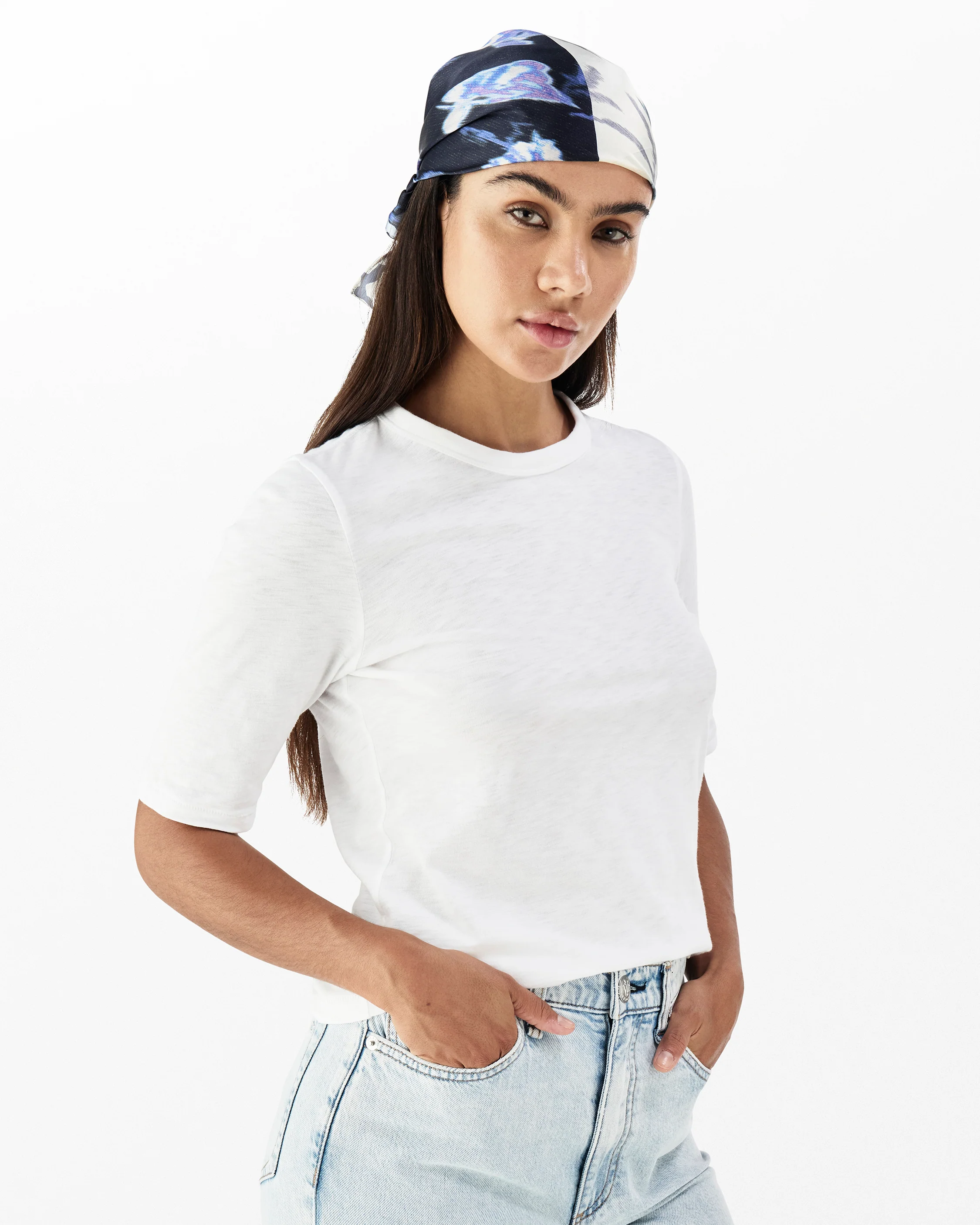 Kit Floral-Print Silk Bandana - Image 3
