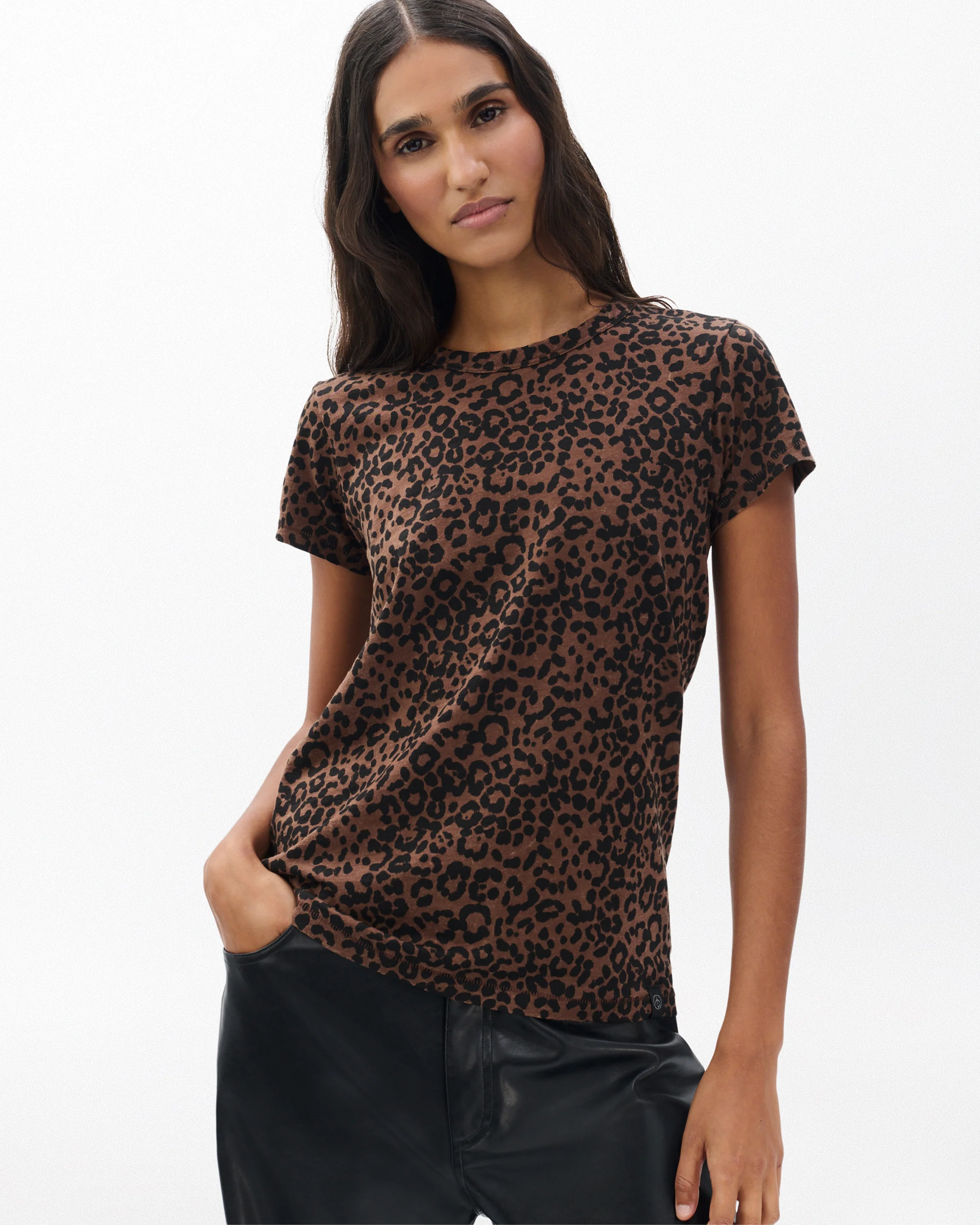 Leopard-Print Cotton Tee