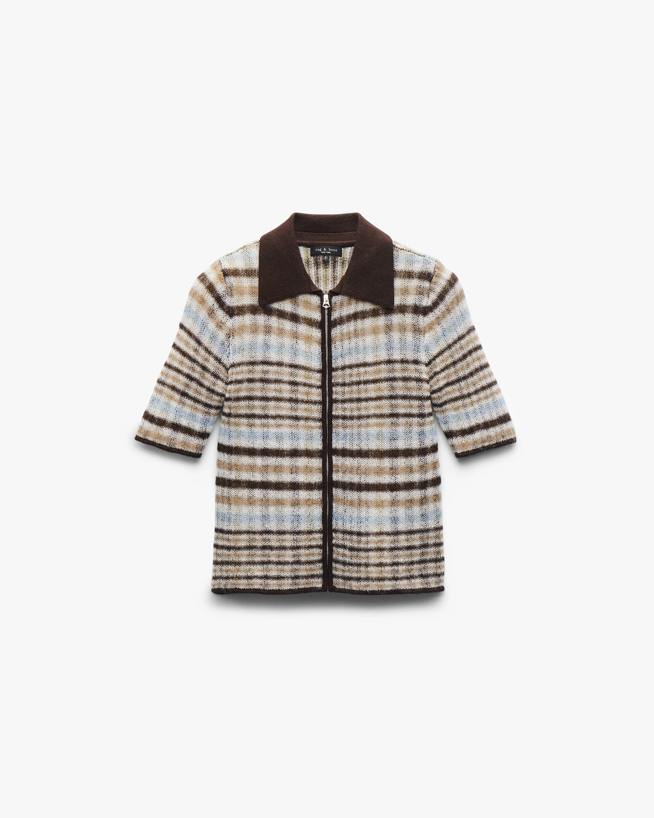 Leva Plaid Zip Polo Sweater - Image 2