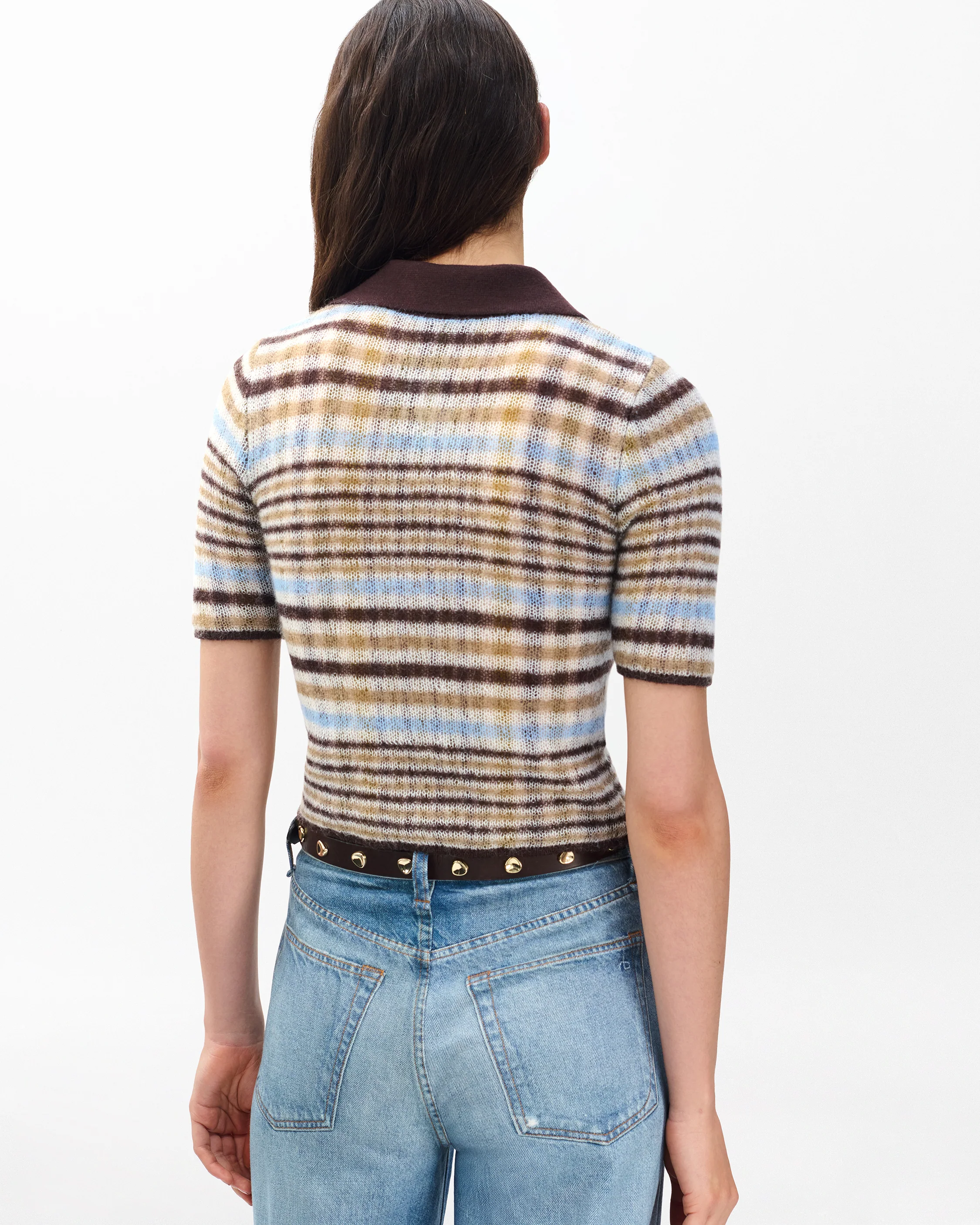 Leva Plaid Zip Polo Sweater - Image 6