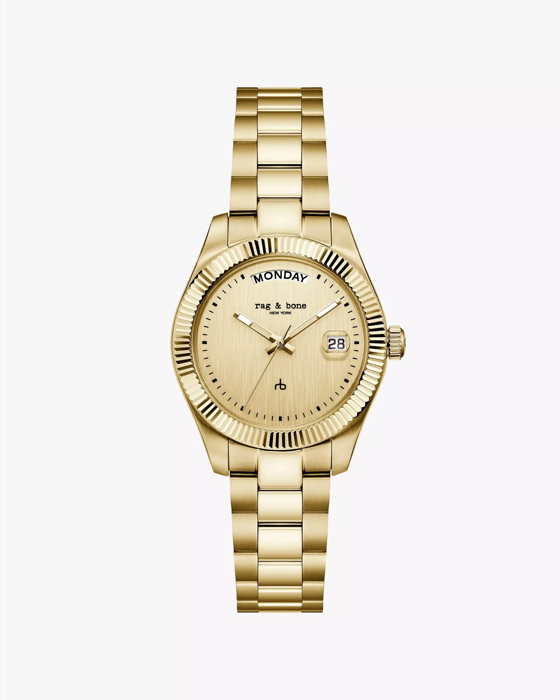 Lex Day Date Bracelet Watch, 34mm