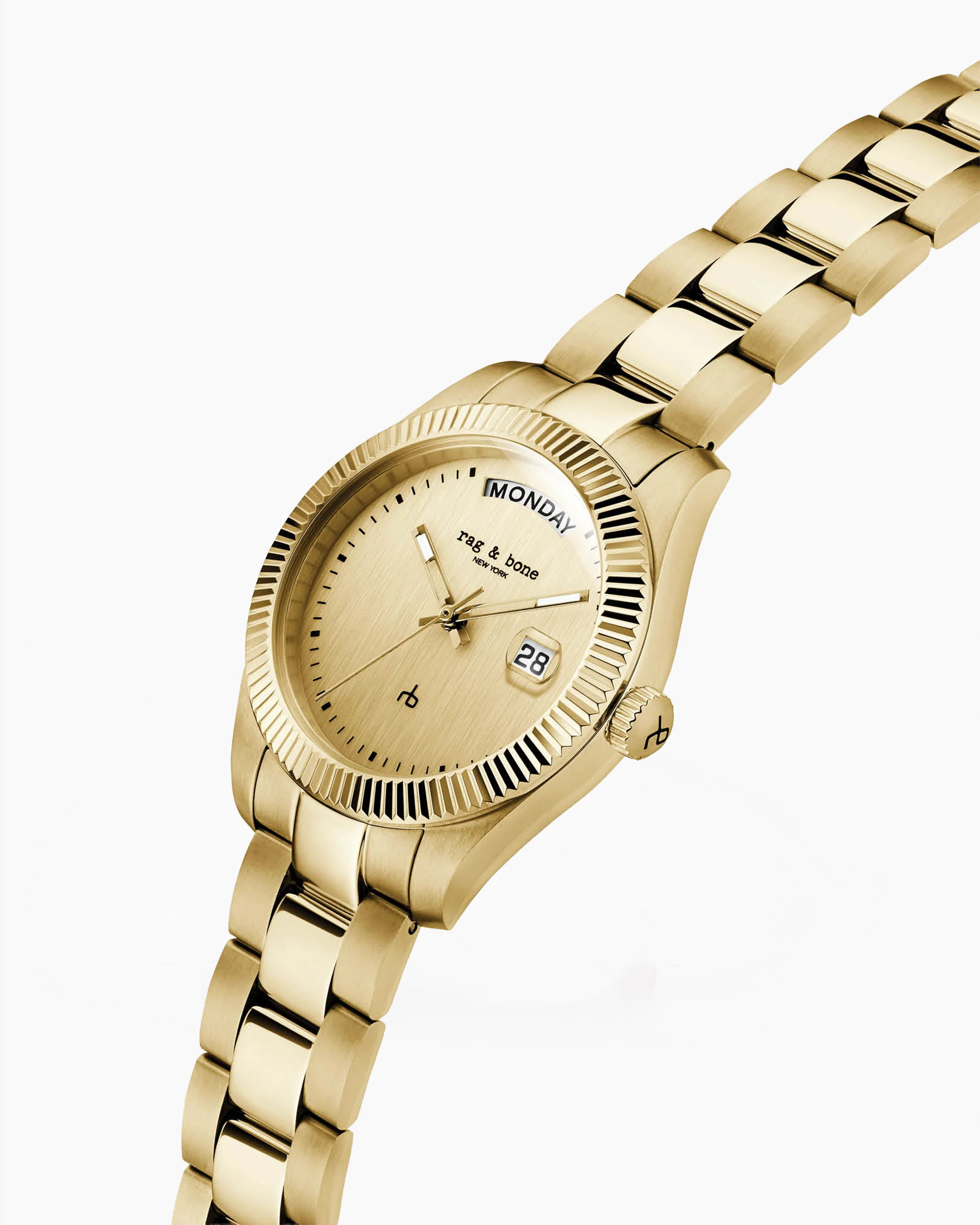 Lex Day Date Bracelet Watch, 34mm - Image 3