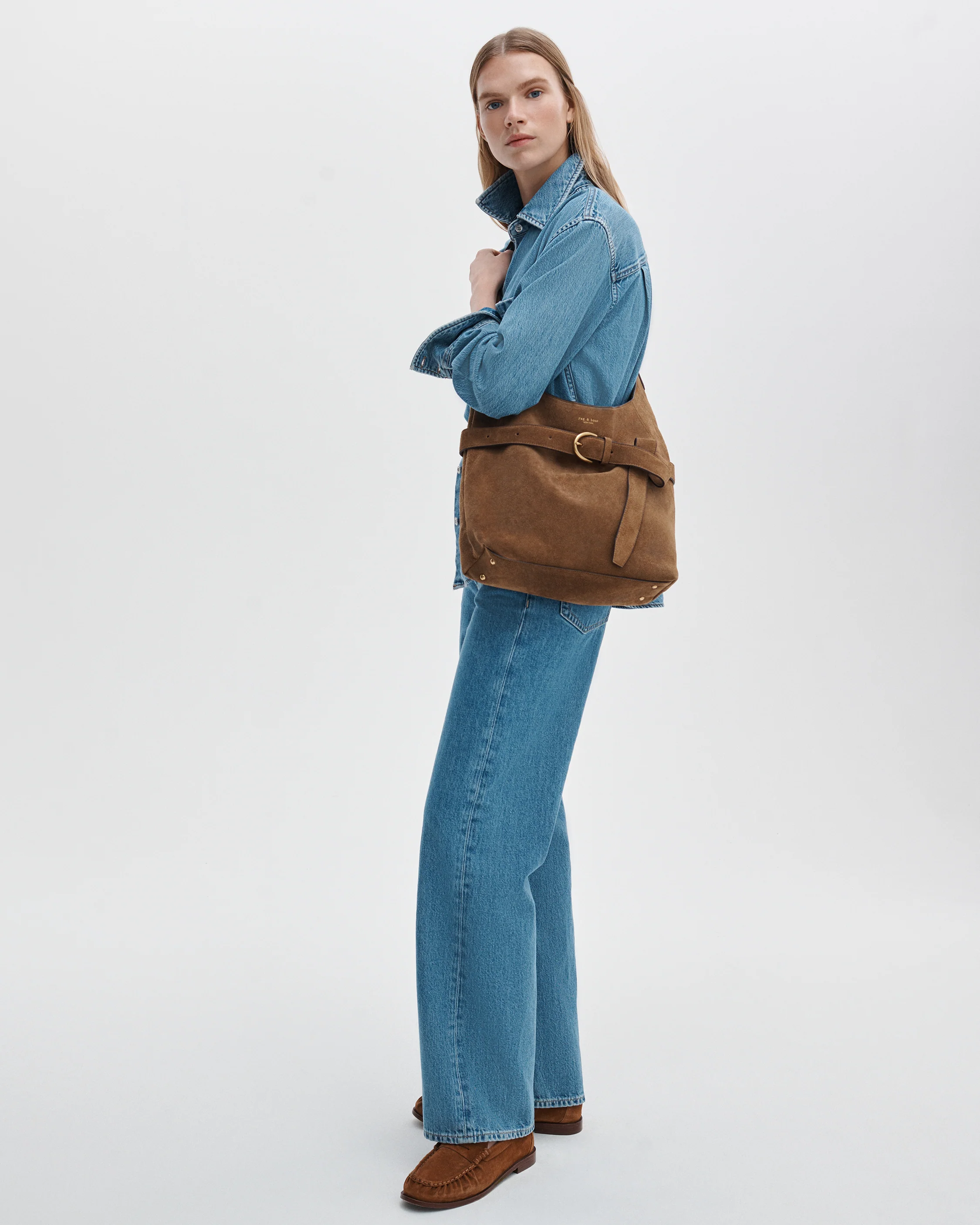 Lexington Suede Bucket Bag - Image 2