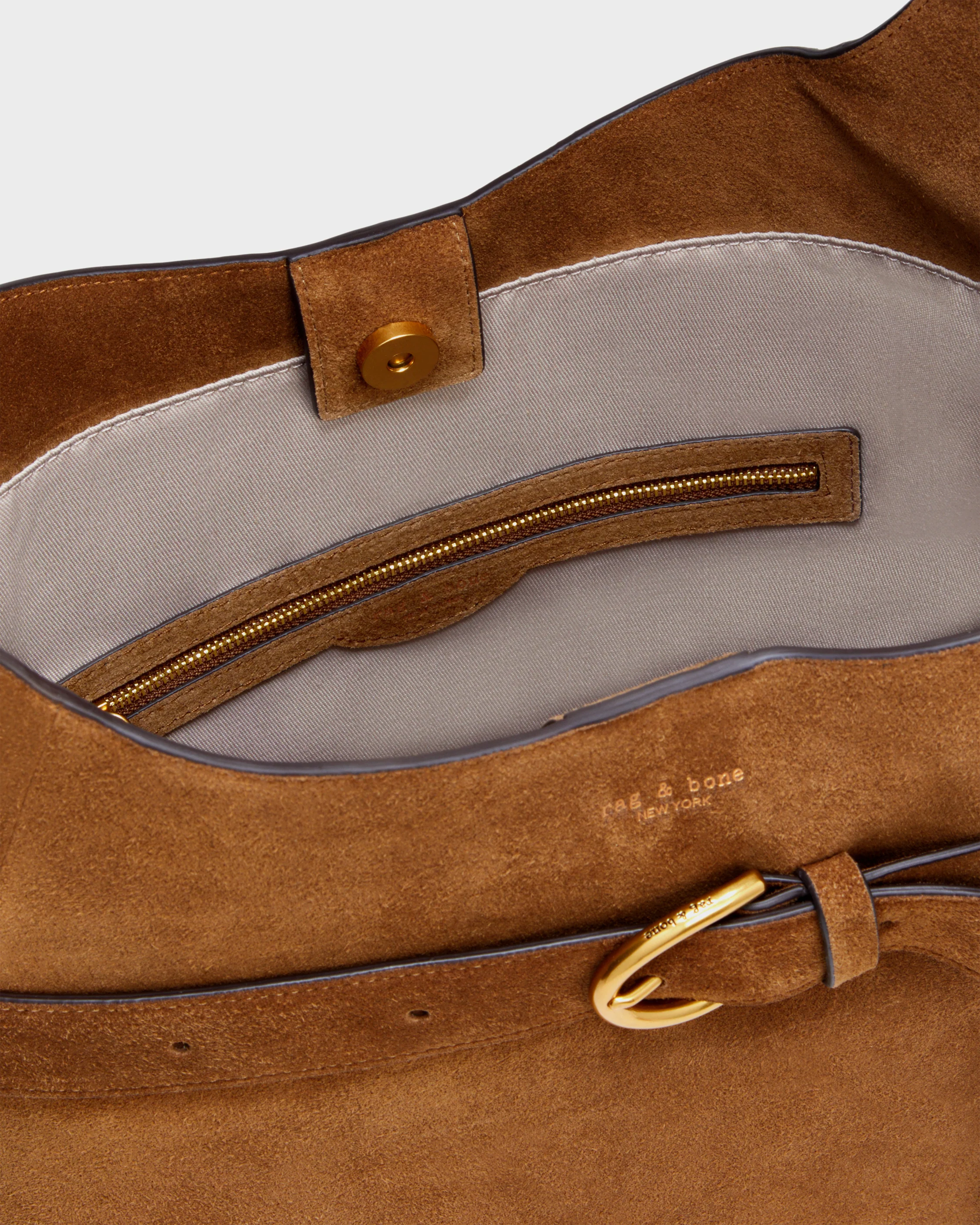 Lexington Suede Bucket Bag - Image 4
