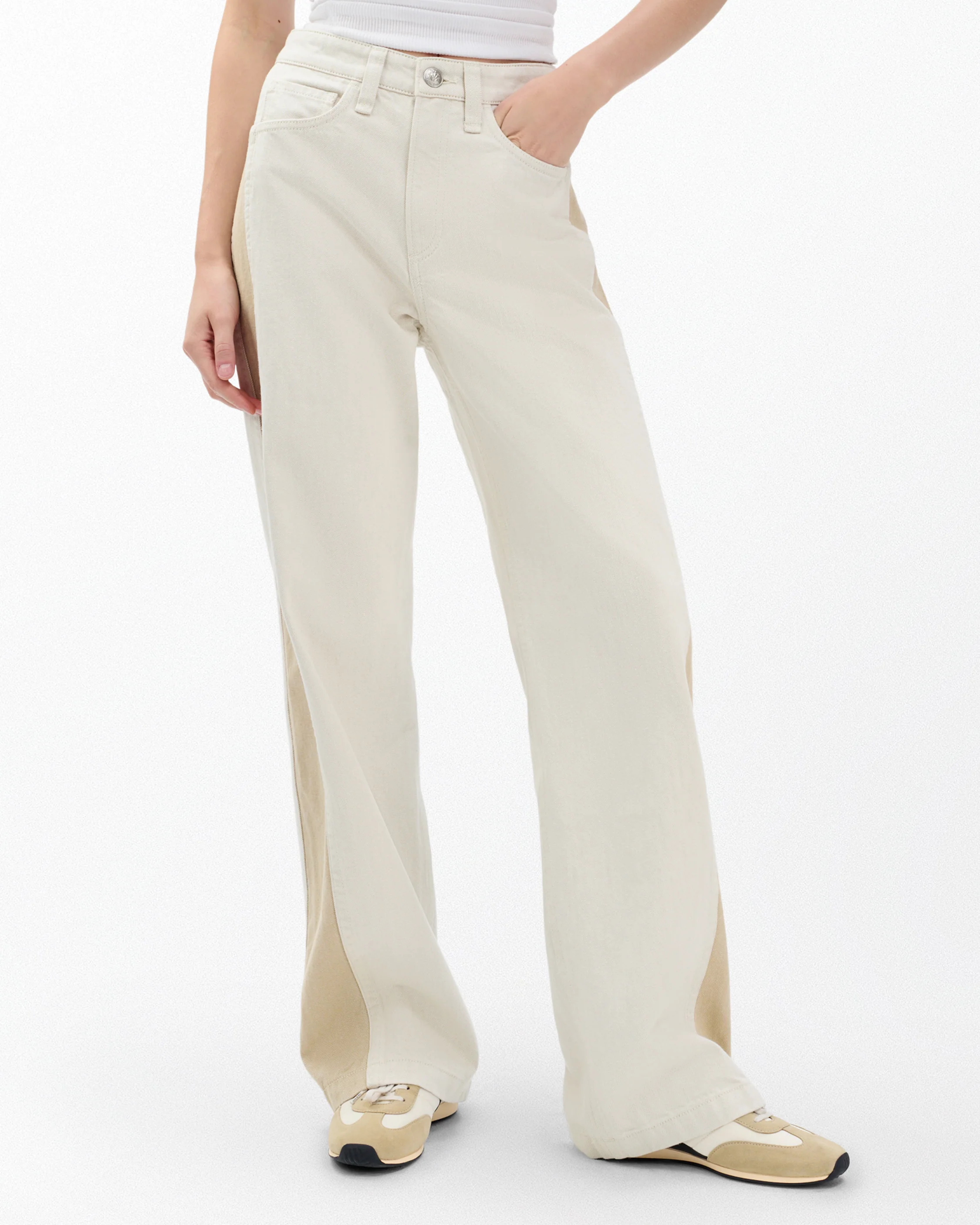 Logan Spliced Wide-Leg Jeans - Image 3