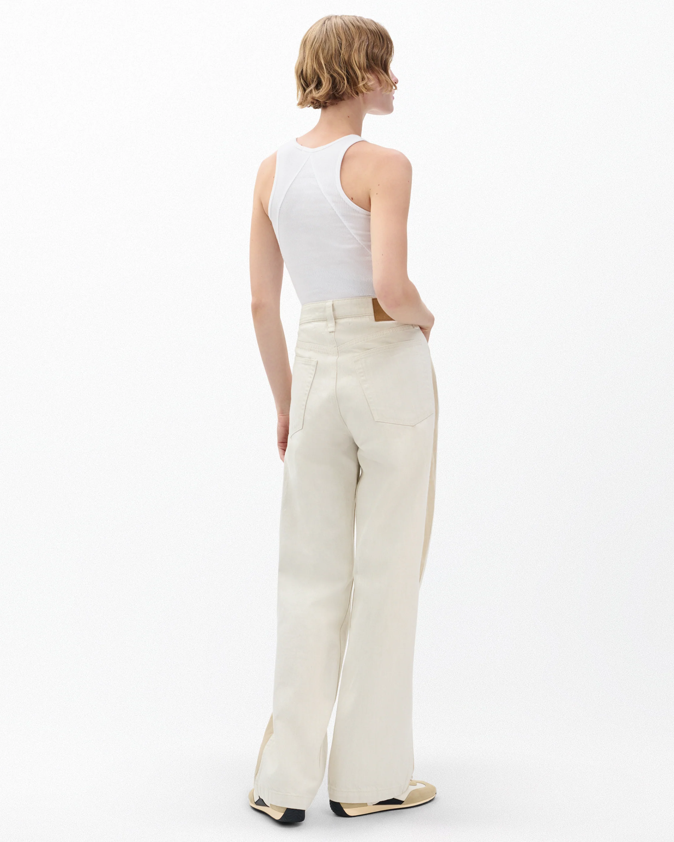 Logan Spliced Wide-Leg Jeans - Image 5