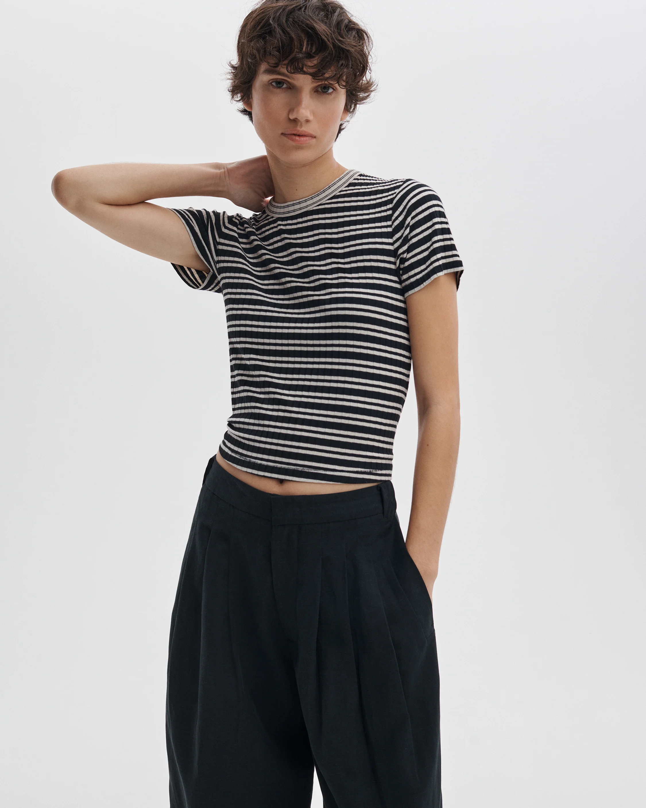 Luca Contrast Striped Tee - Image 4