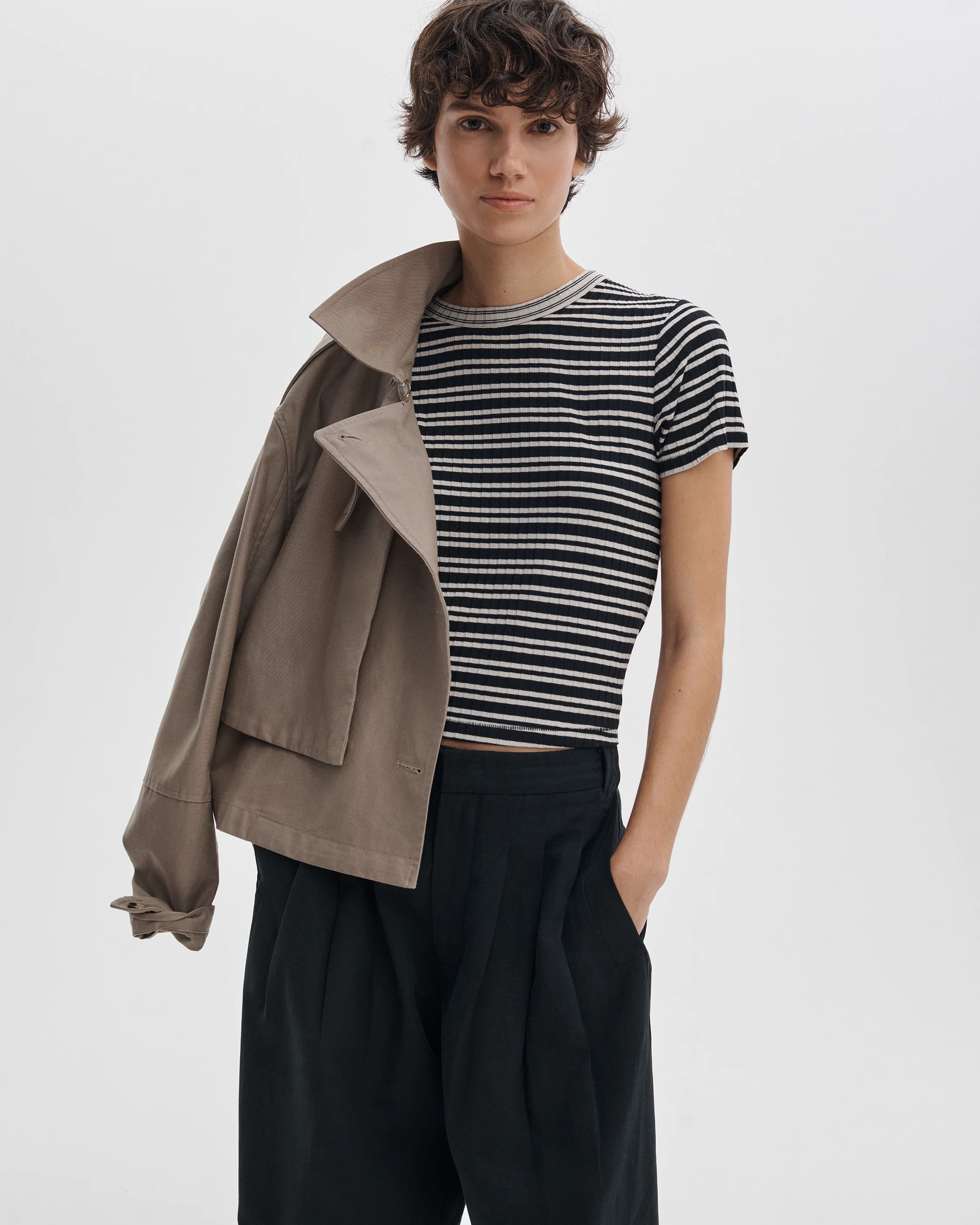 Luca Contrast Striped Tee - Image 5