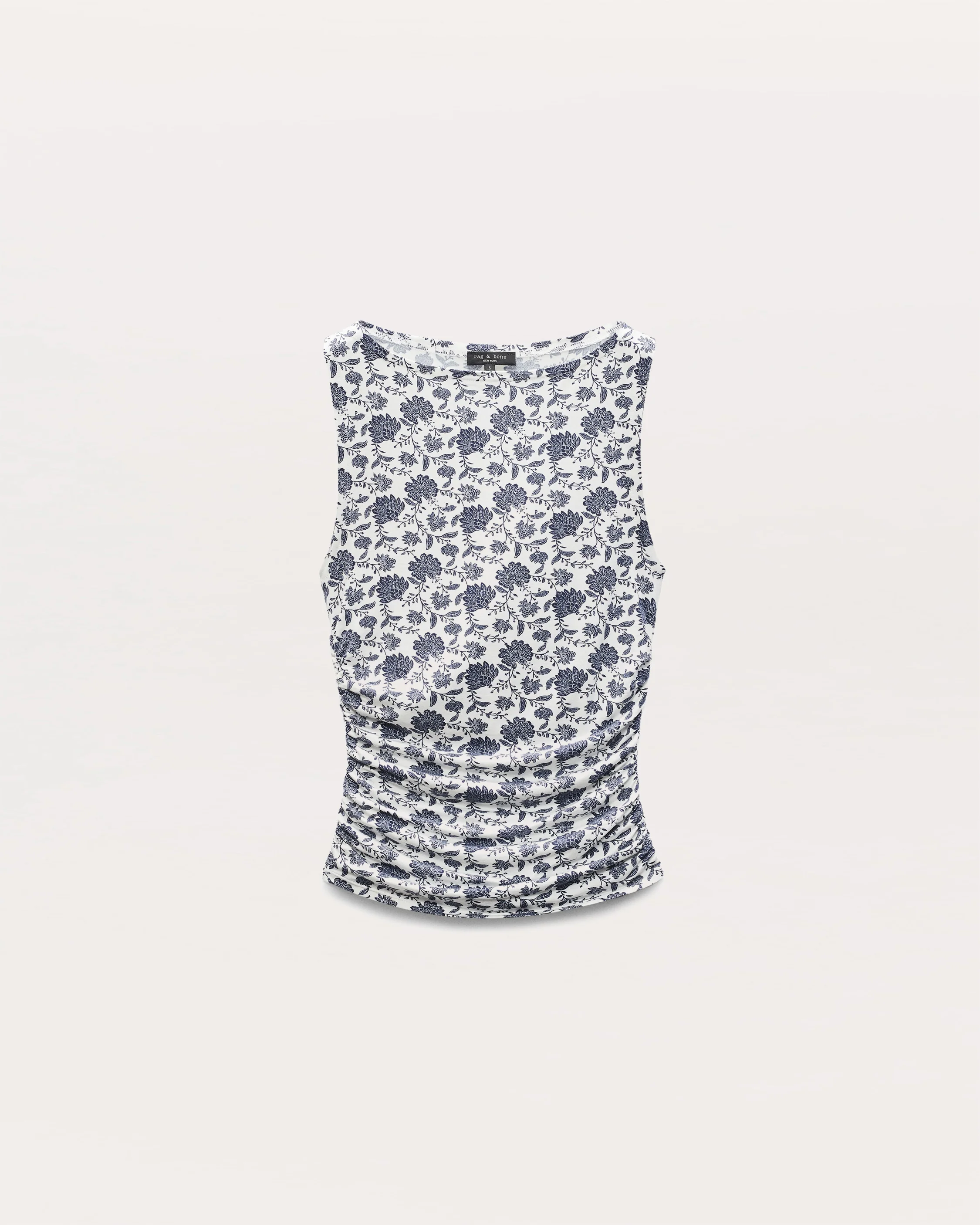 Luca Floral Shirred Tank Top - Image 2
