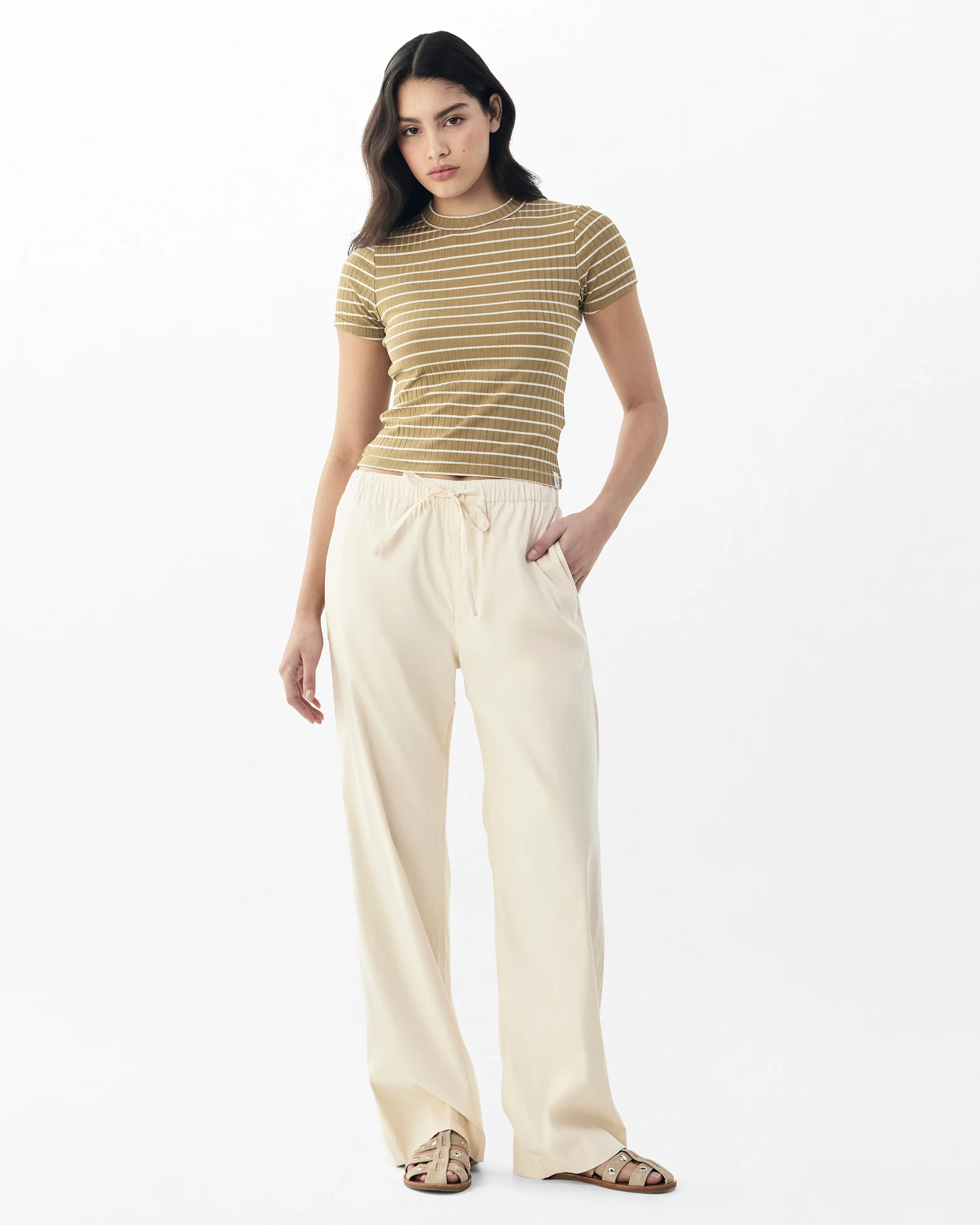 Luca Striped Baby Tee - Image 5
