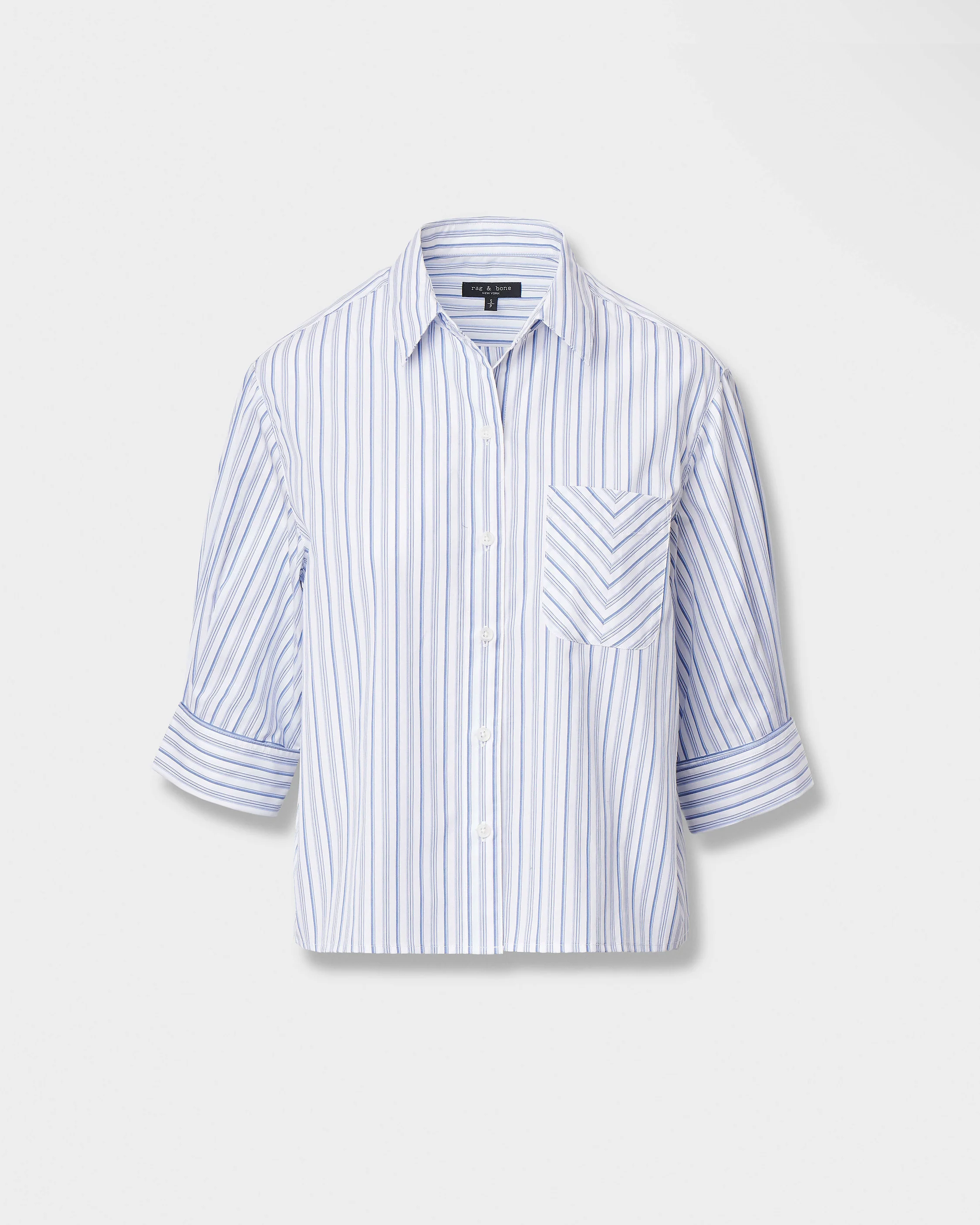 Lucia Striped Poplin Shirt - Image 2