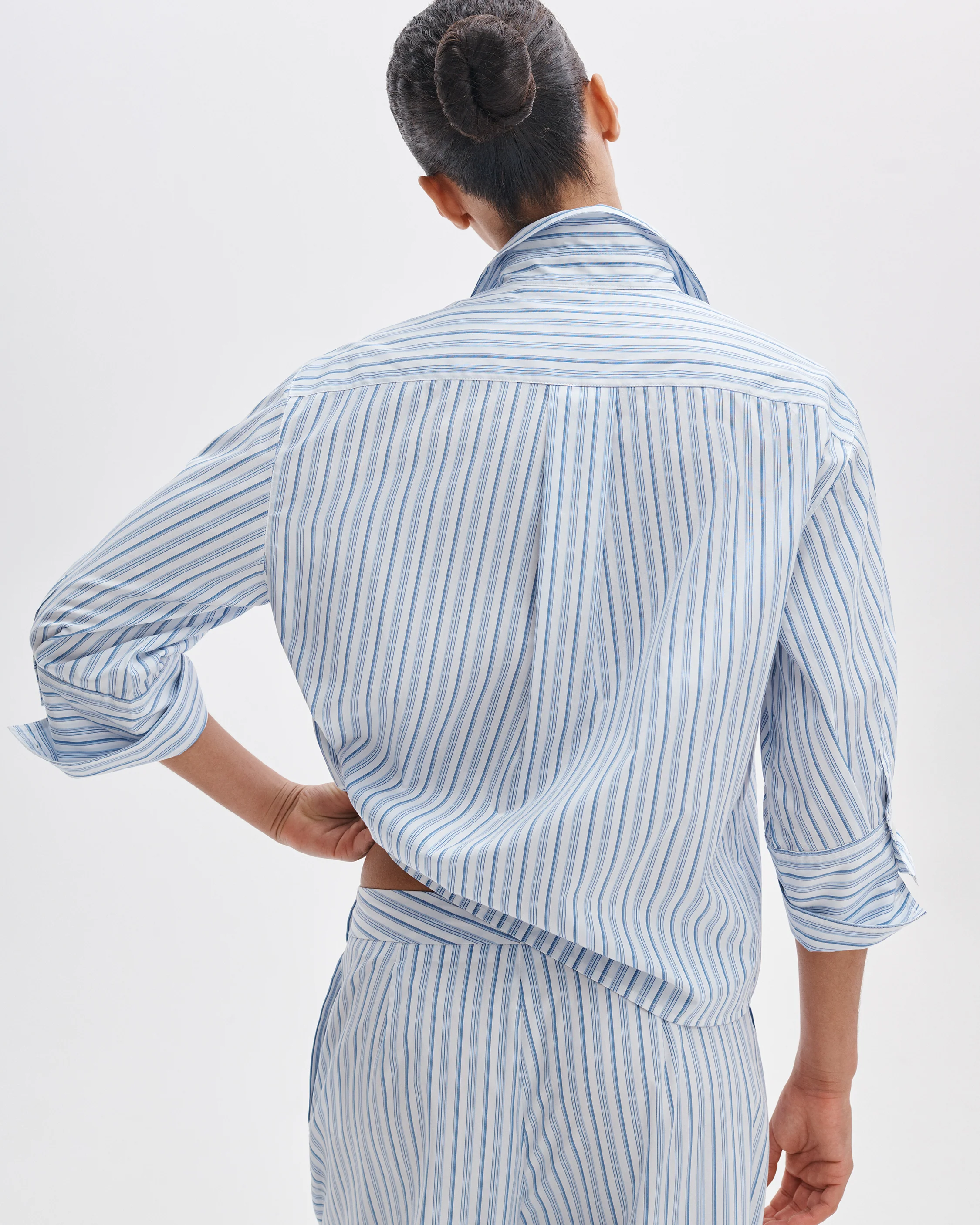 Lucia Striped Poplin Shirt - Image 4