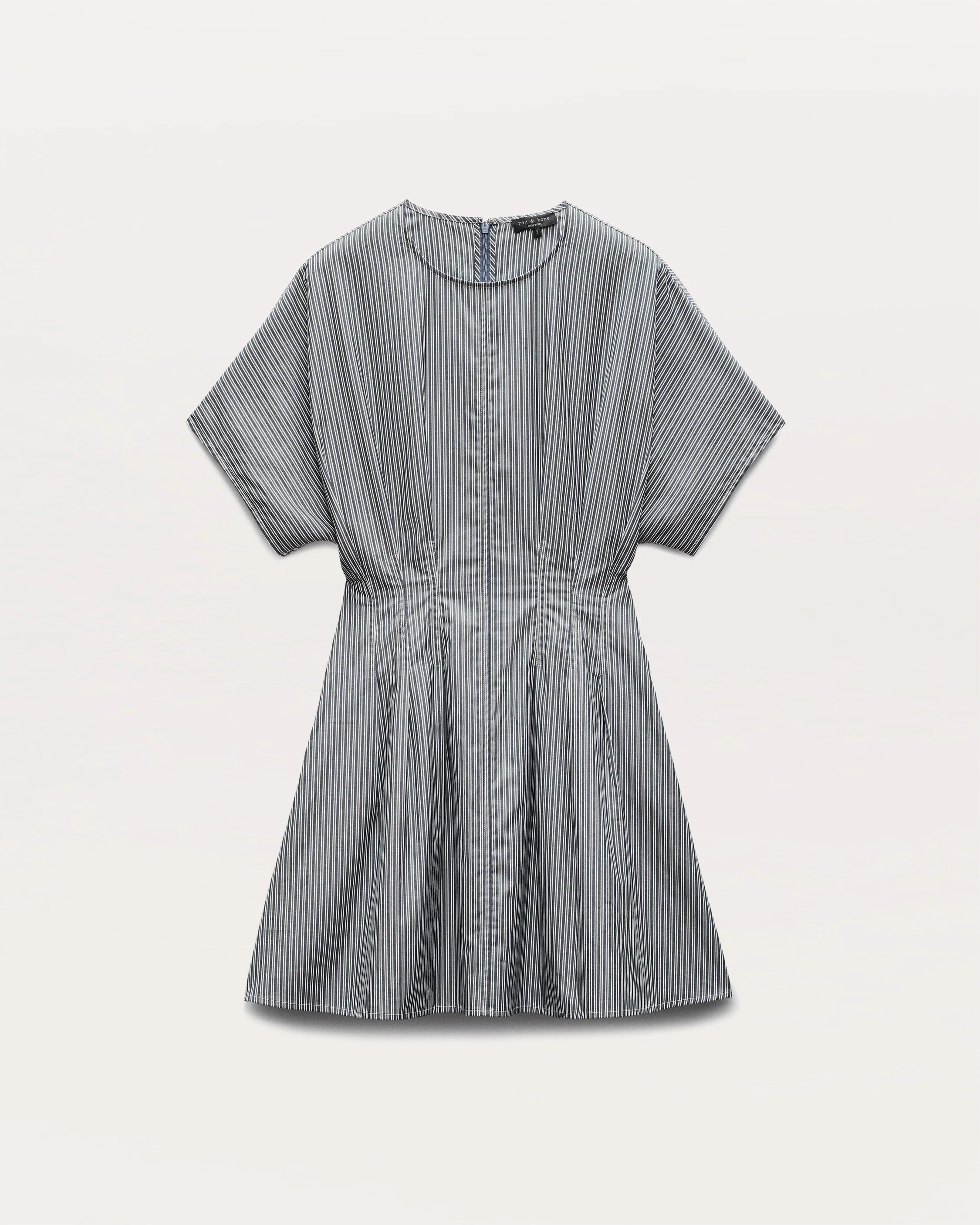 Maddie Striped Cotton Poplin Mini Dress - Image 2