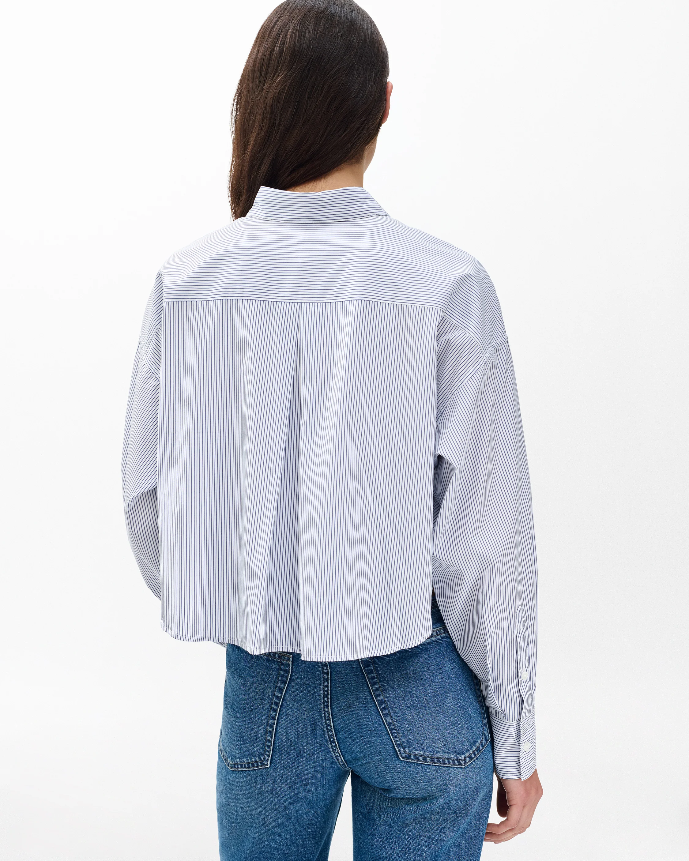 Marin Cropped Striped Shirt - Image 6