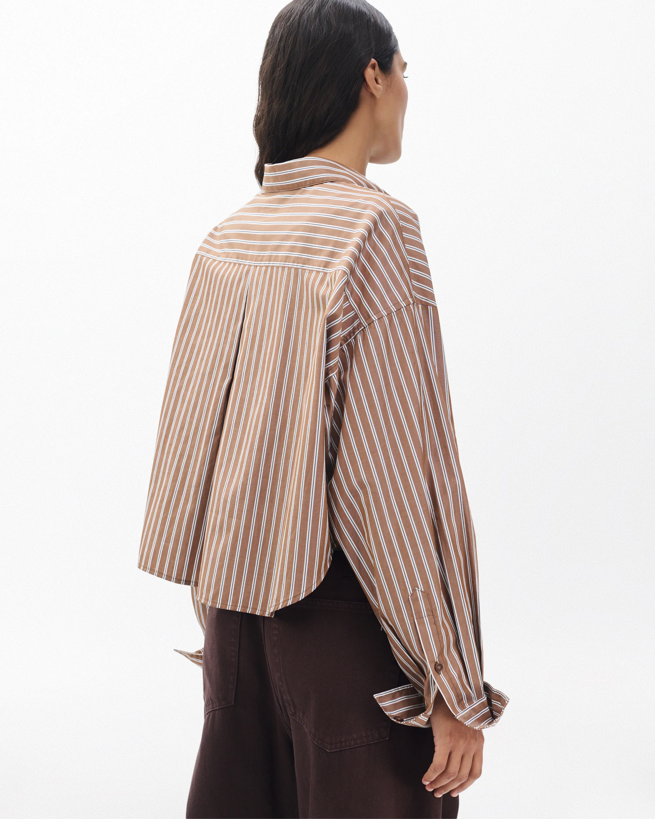 Marin Cropped Striped Shirt - Image 5