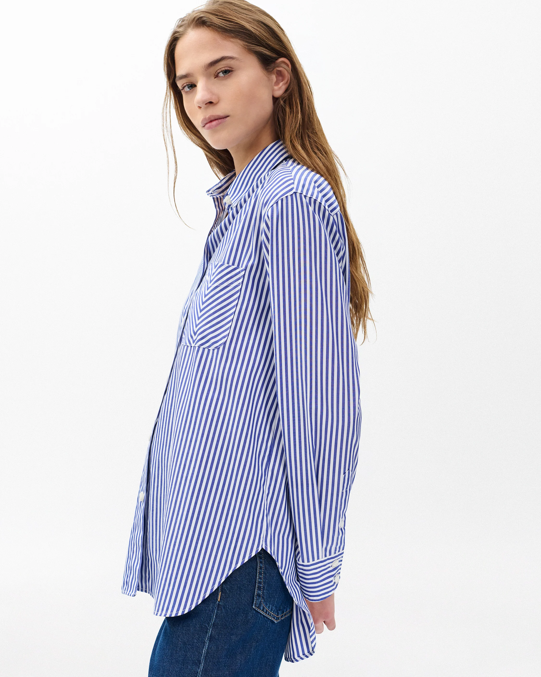 Maxine Poplin Striped Shirt - Image 4