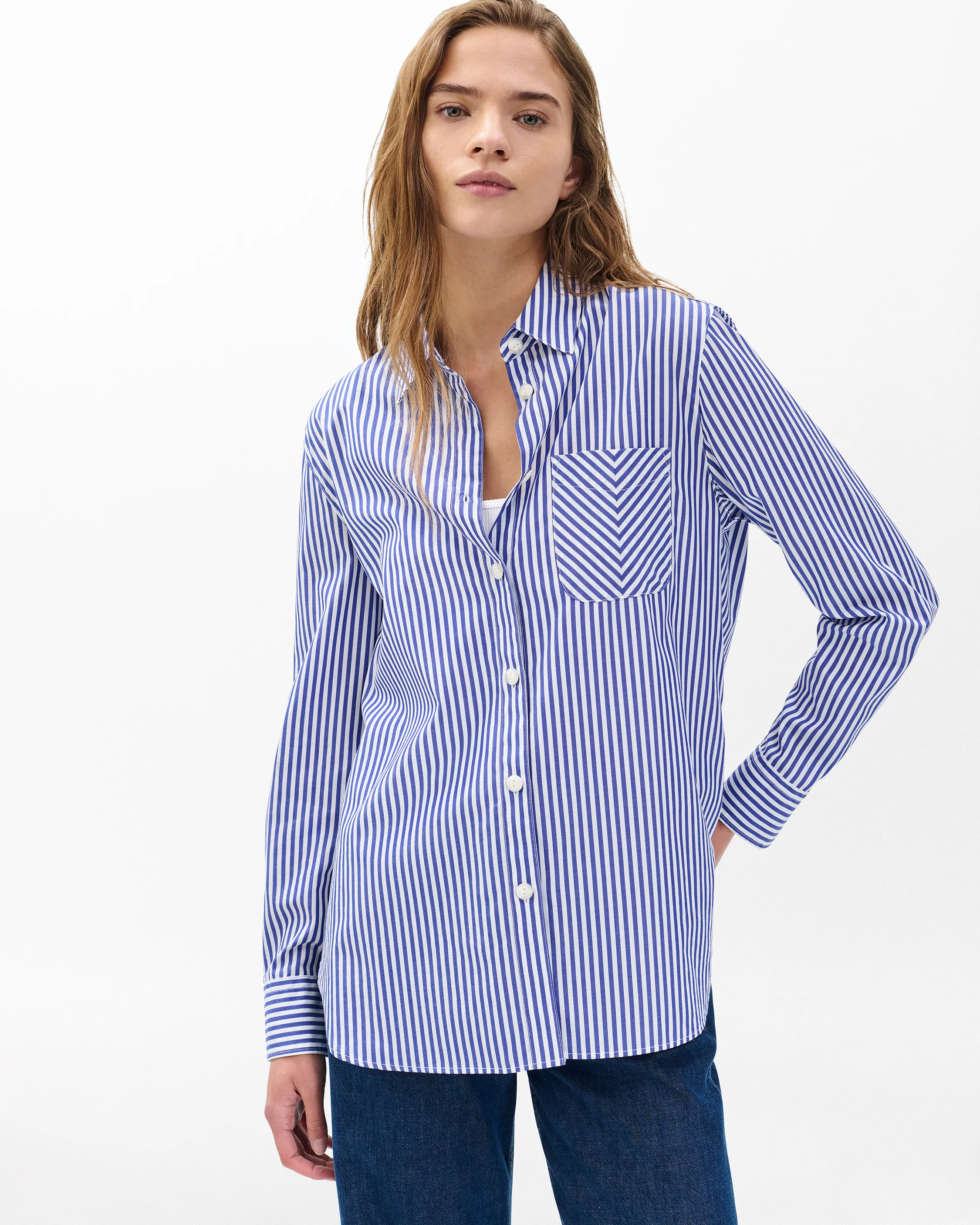 Maxine Poplin Striped Shirt - Image 5