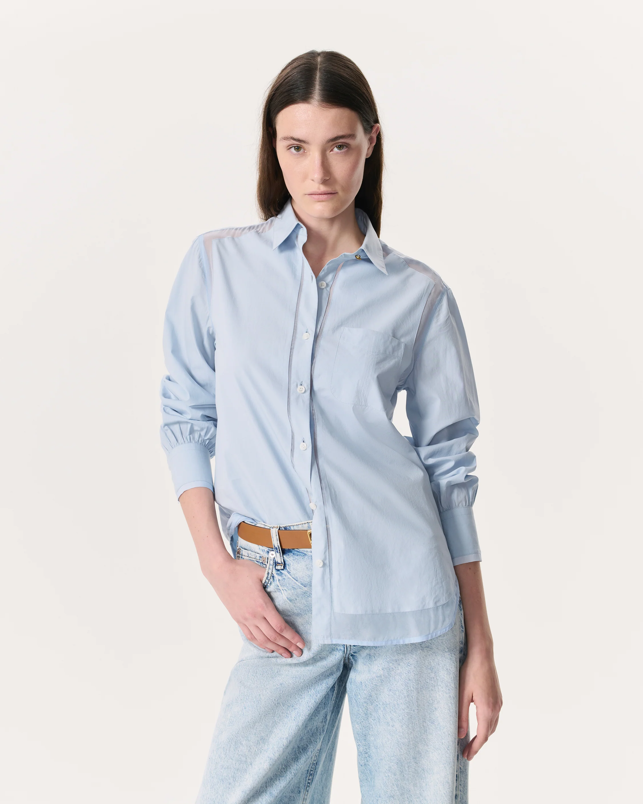 Maxine Poplin-Organza Shirt
