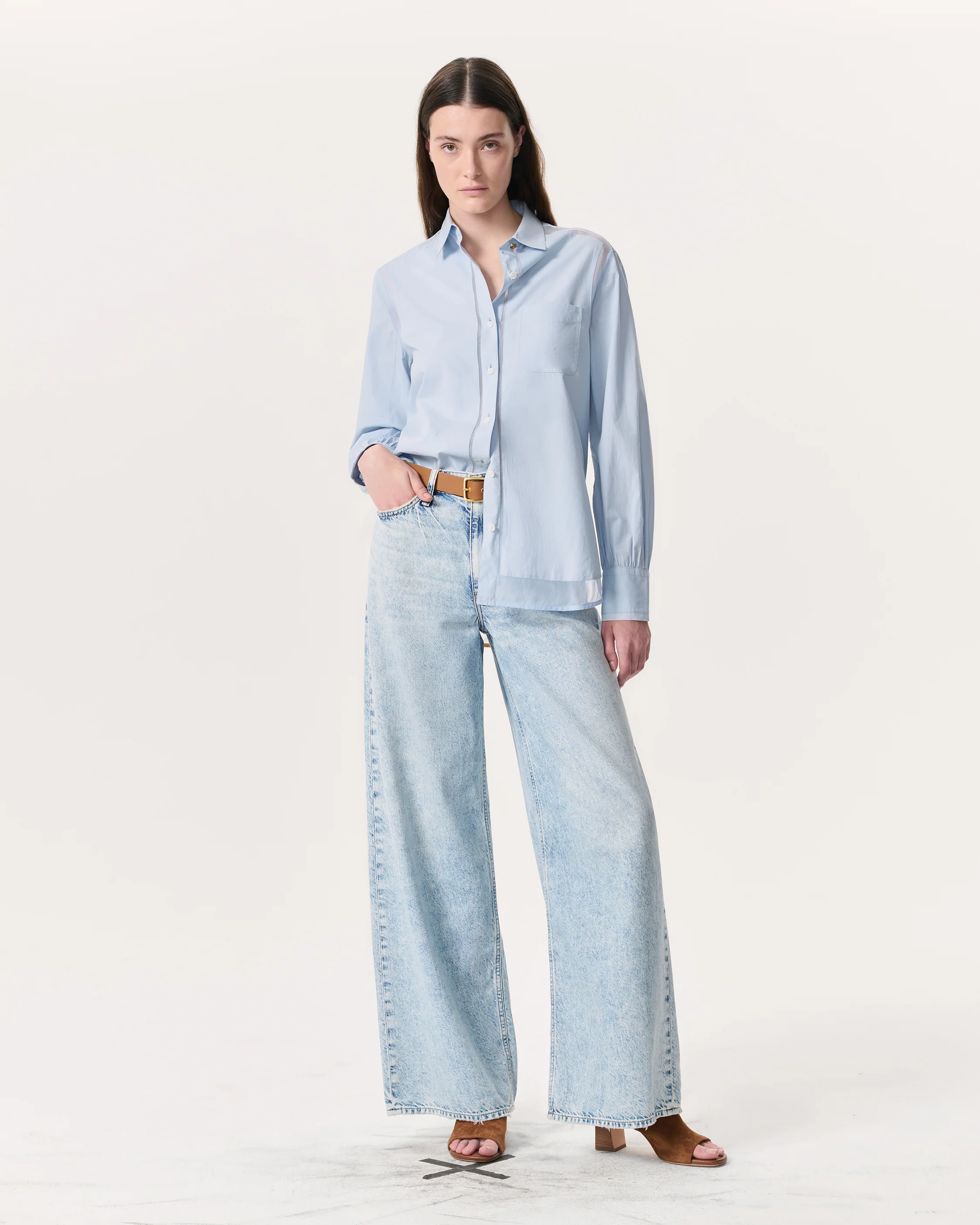 Maxine Poplin-Organza Shirt - Image 4