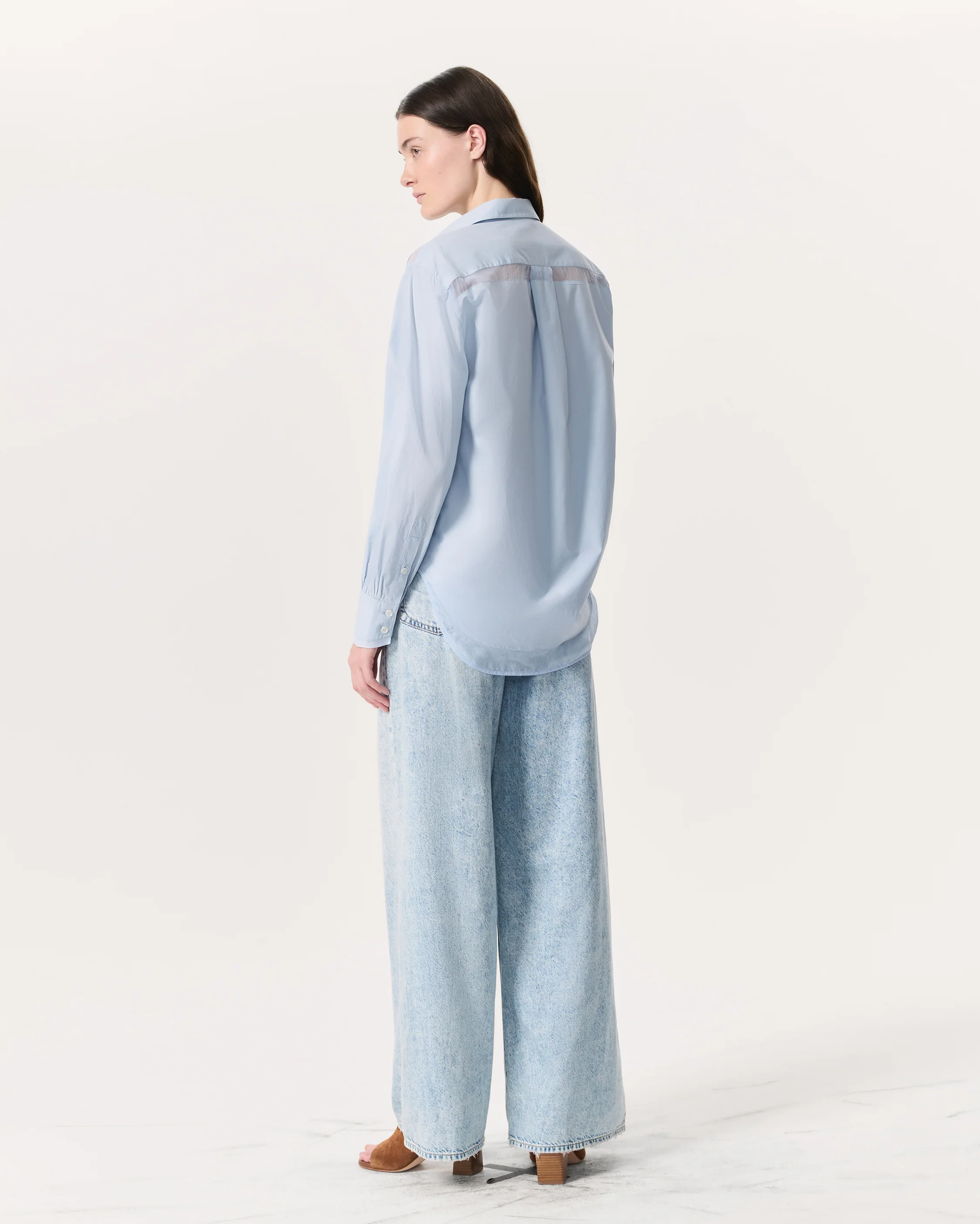 Maxine Poplin-Organza Shirt - Image 5