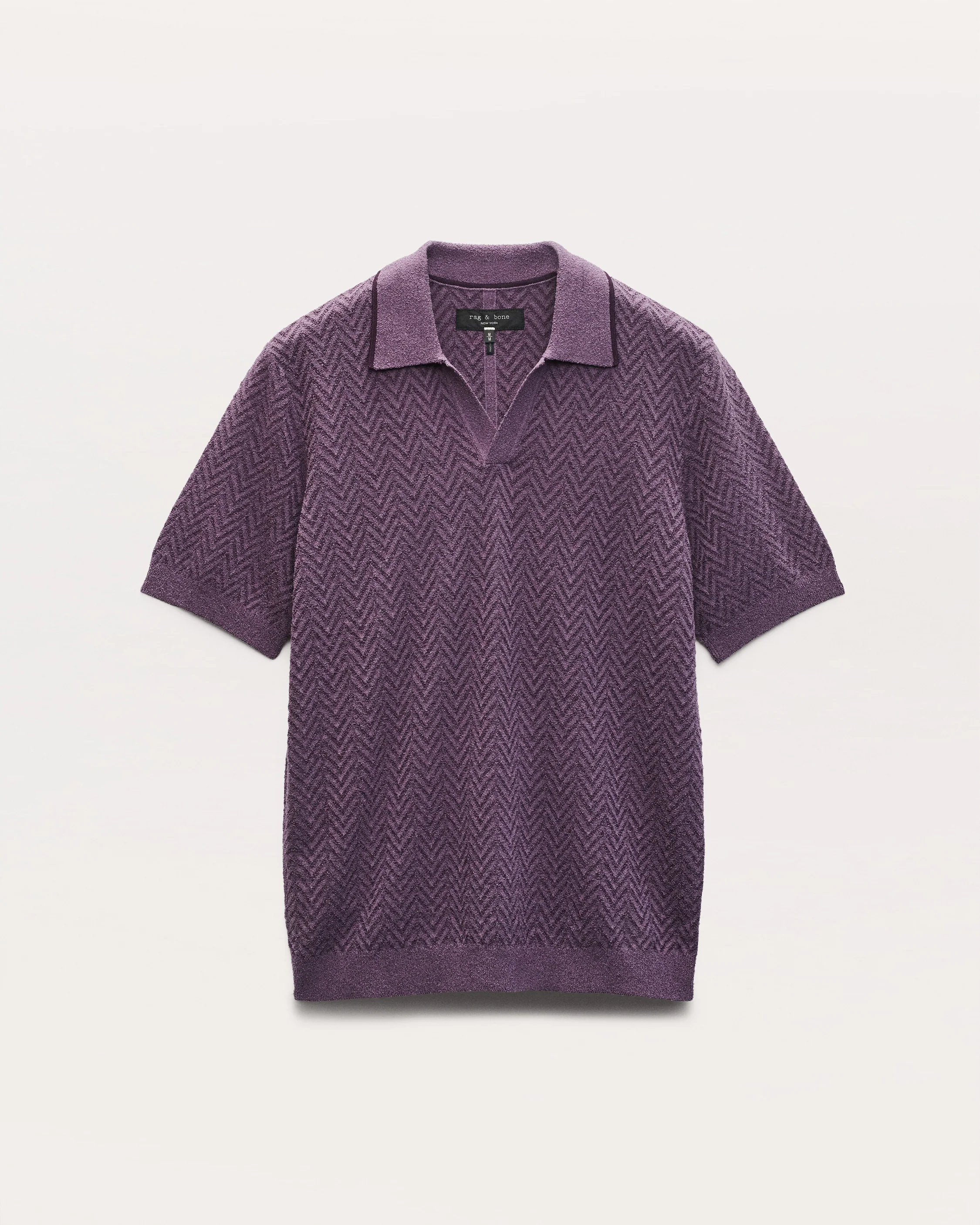 Zuma Herringbone Knit Polo Shirt - Image 2