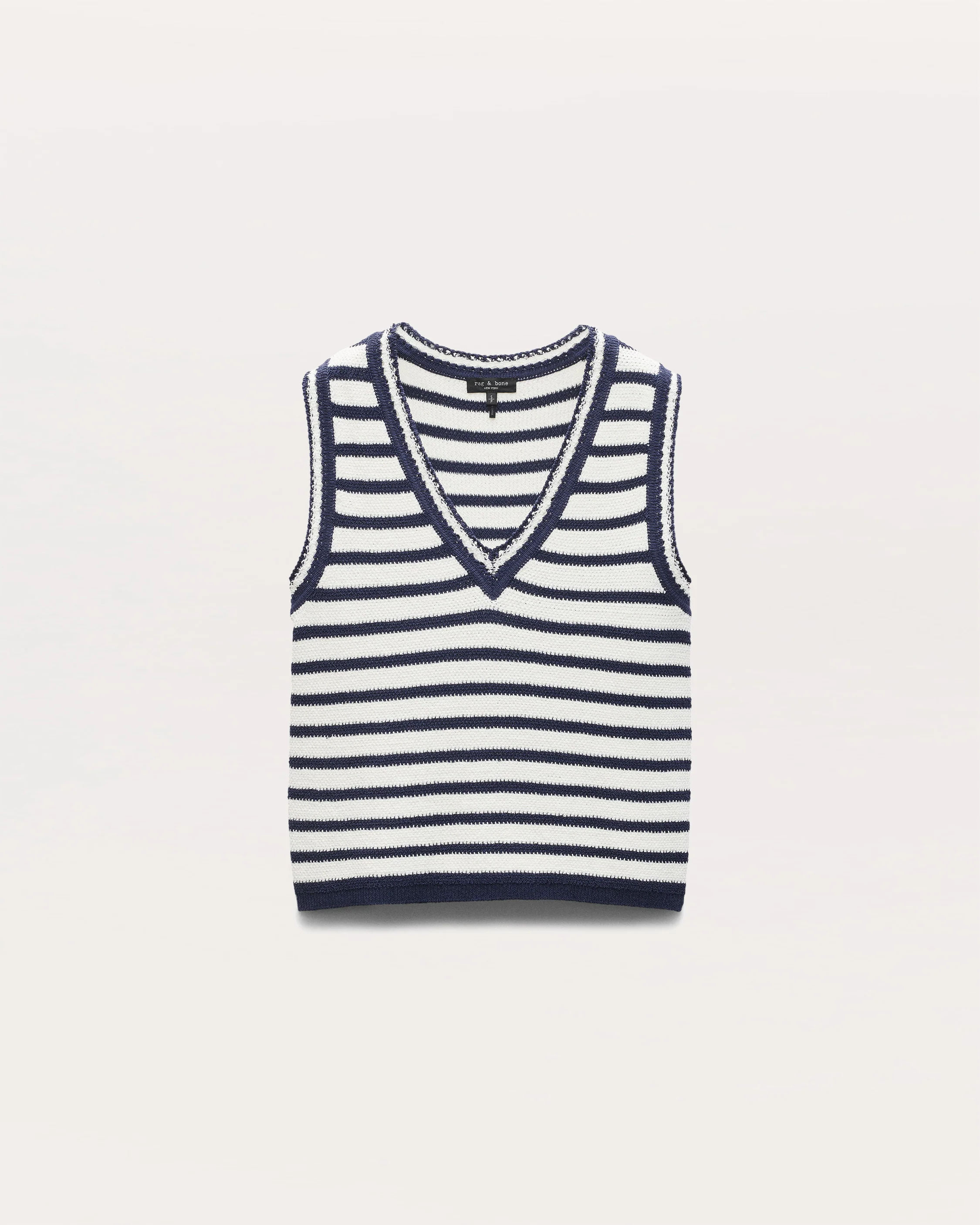 Meghan Crochet-Trim Striped Sweater Vest - Image 2