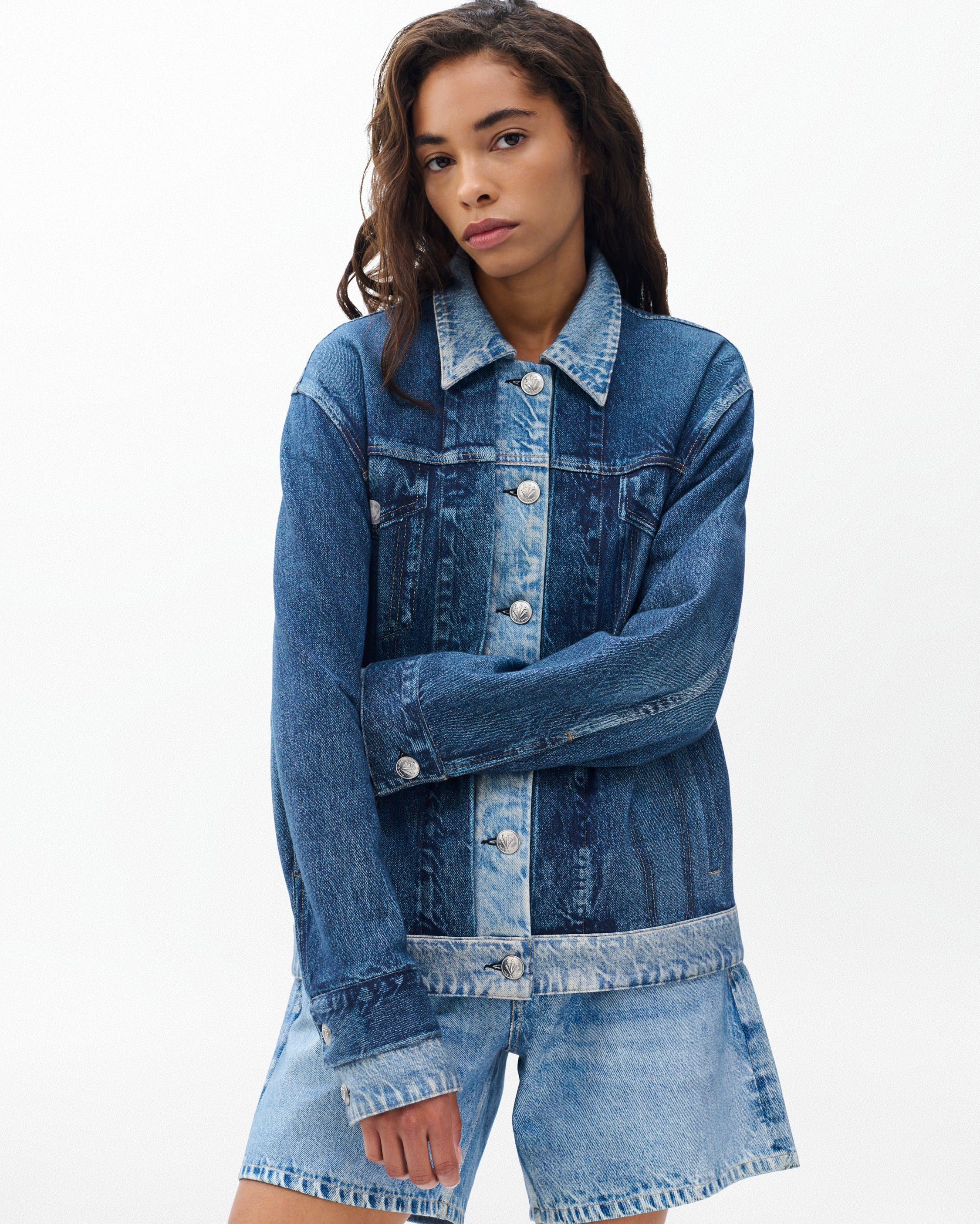 rb Miramar Oversized Combo Trucker Jacket