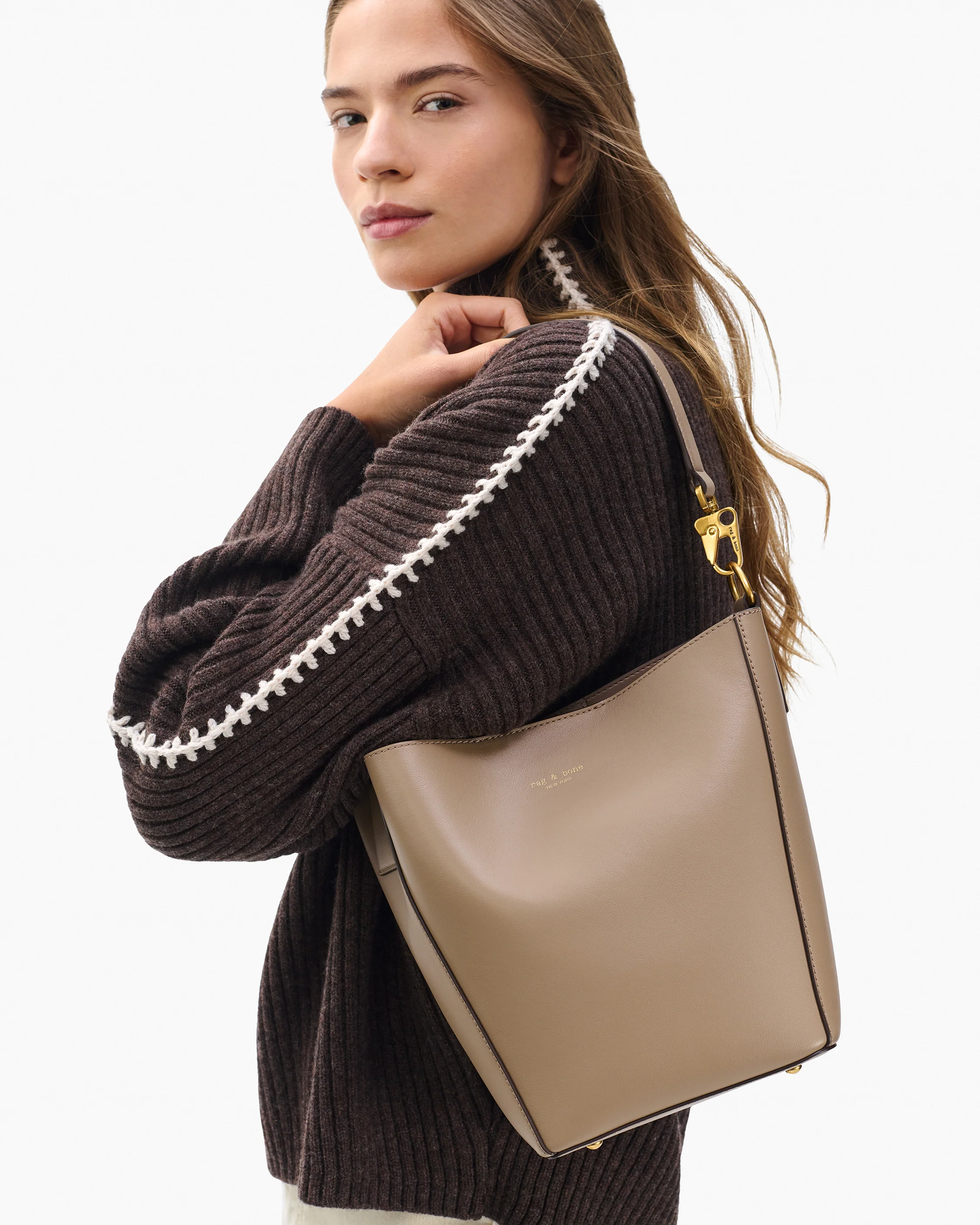 Parker Leather Bucket Bag - Image 2