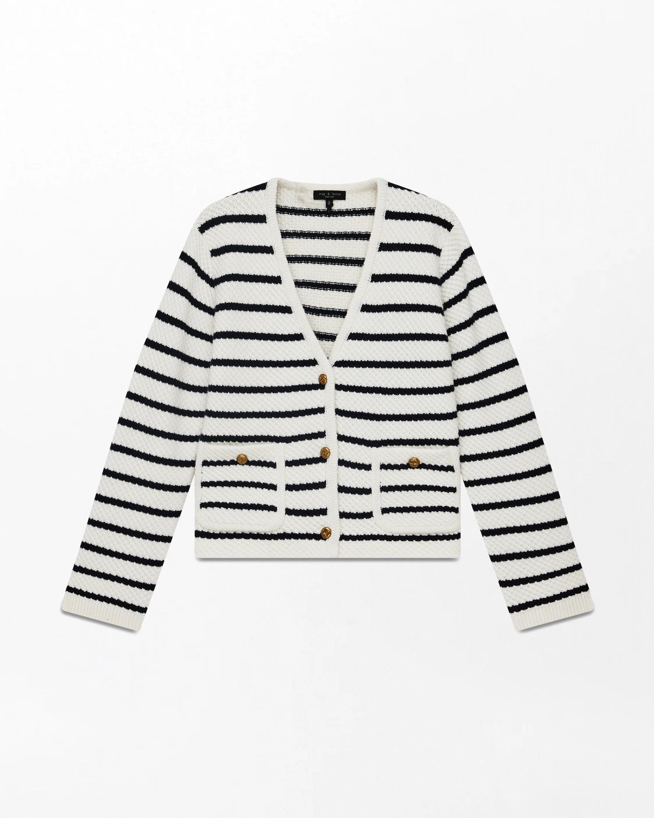 Peggy Striped Wool Cardigan - Image 2
