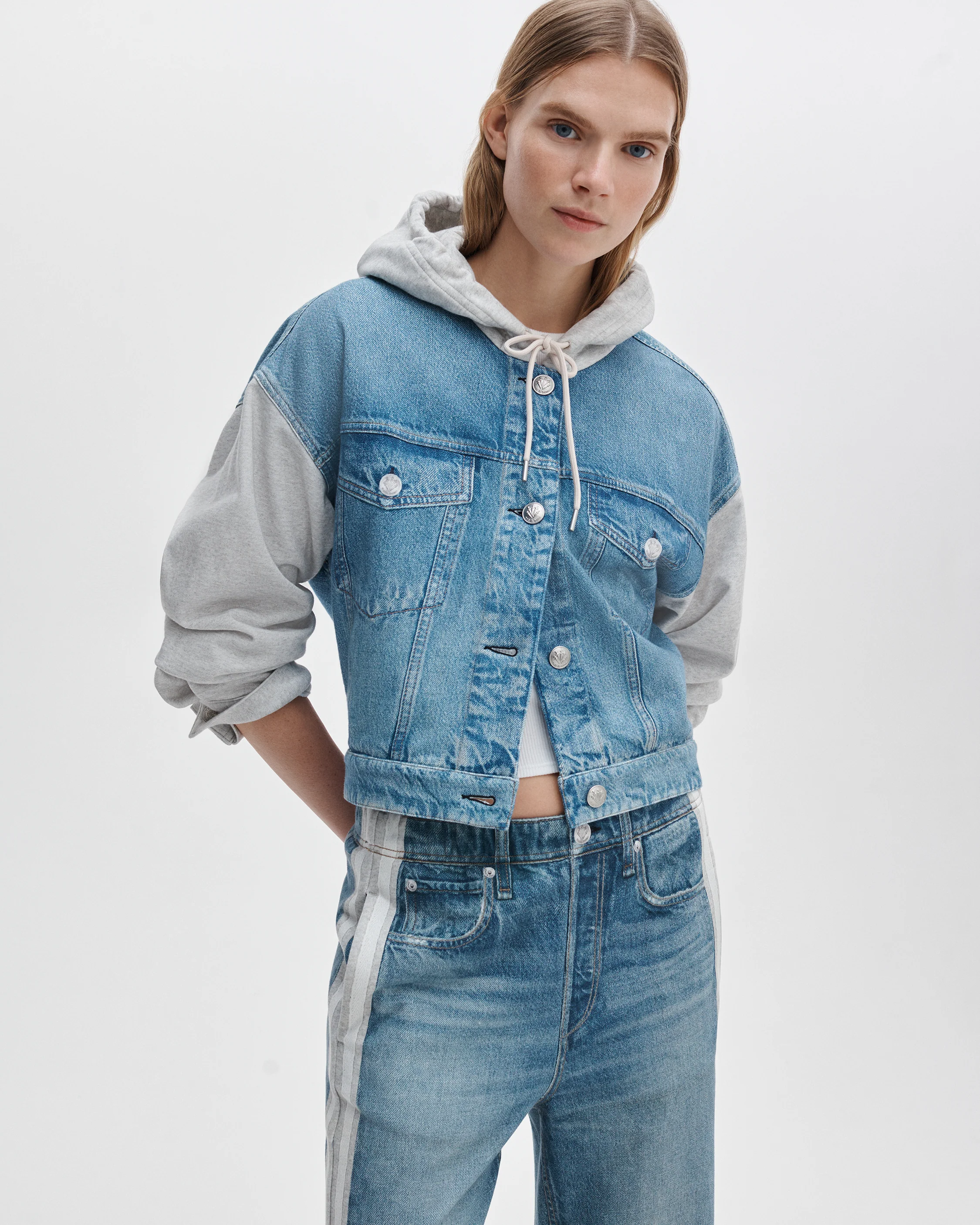 rb Miramar Combo Hooded Trucker Jacket