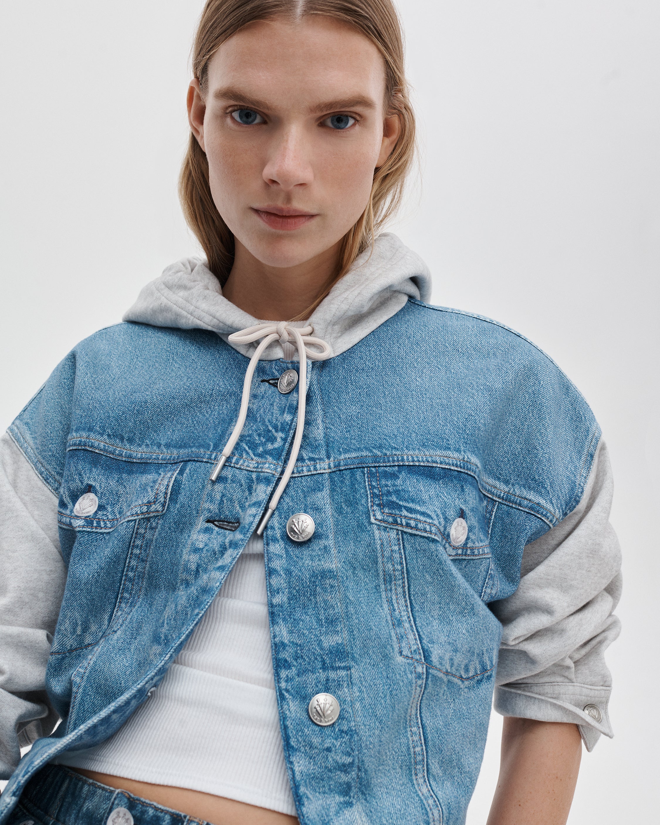 rb Miramar Combo Hooded Trucker Jacket - Image 4