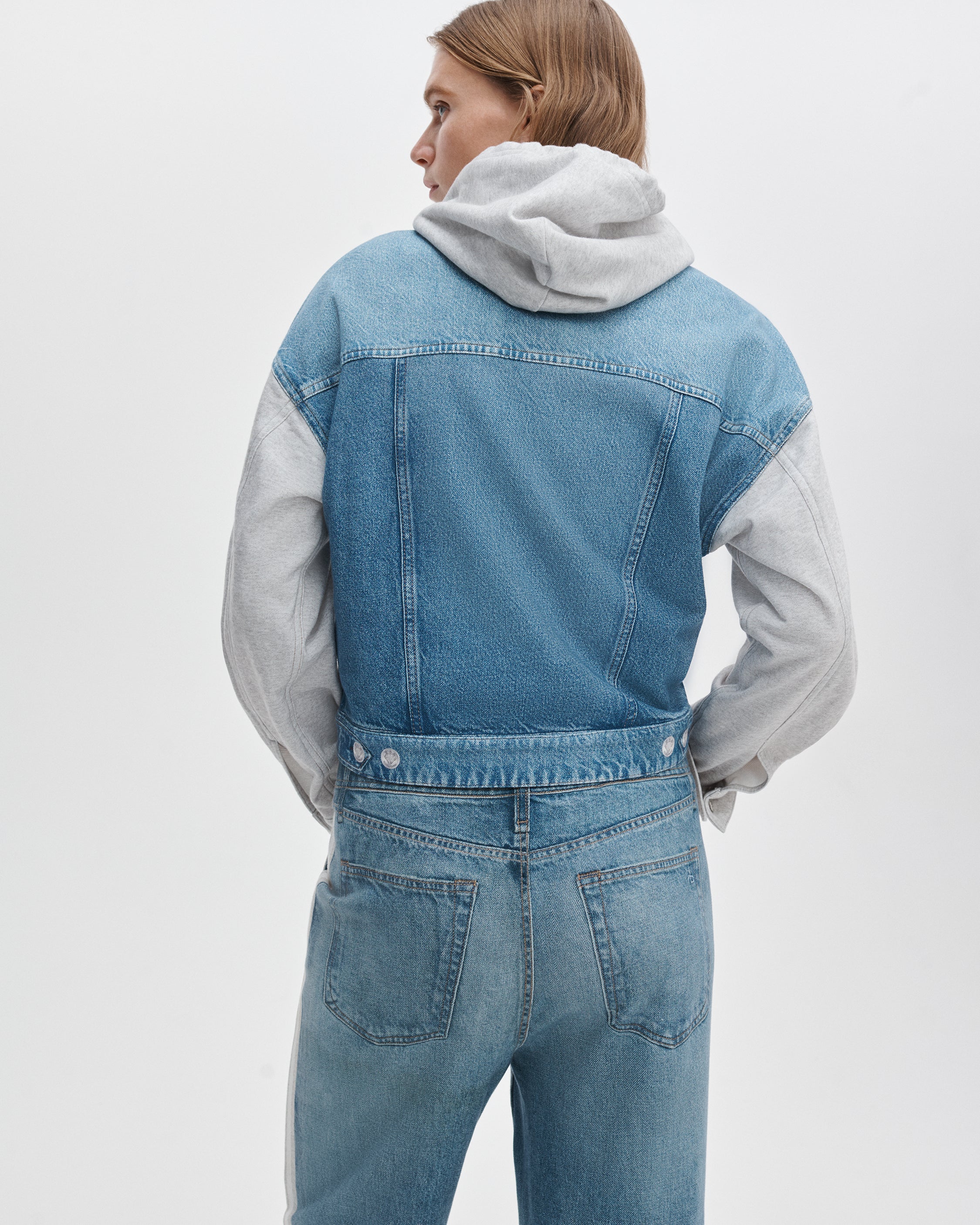 rb Miramar Combo Hooded Trucker Jacket - Image 5