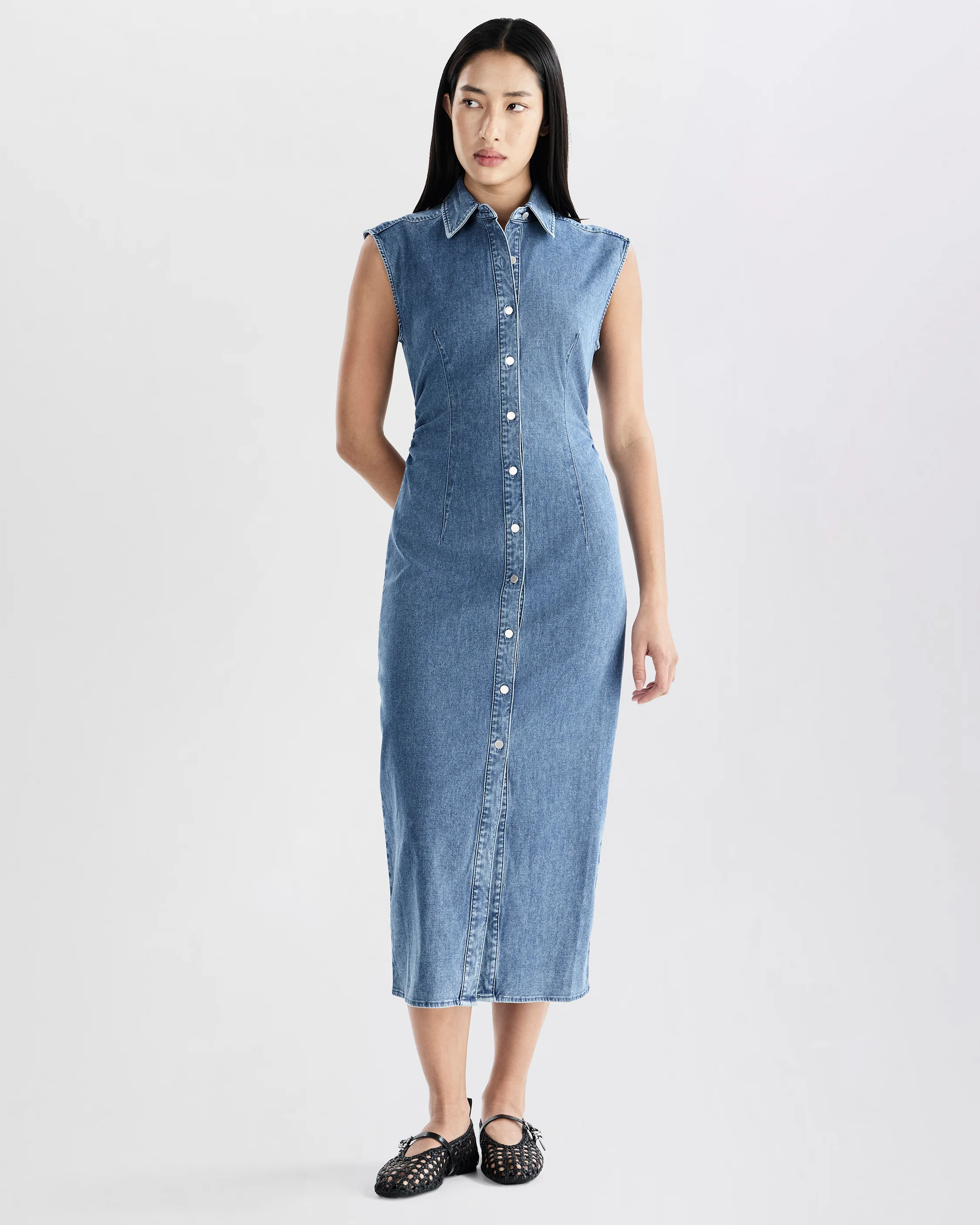 rbAIRFLEX Leah Denim Midi Dress