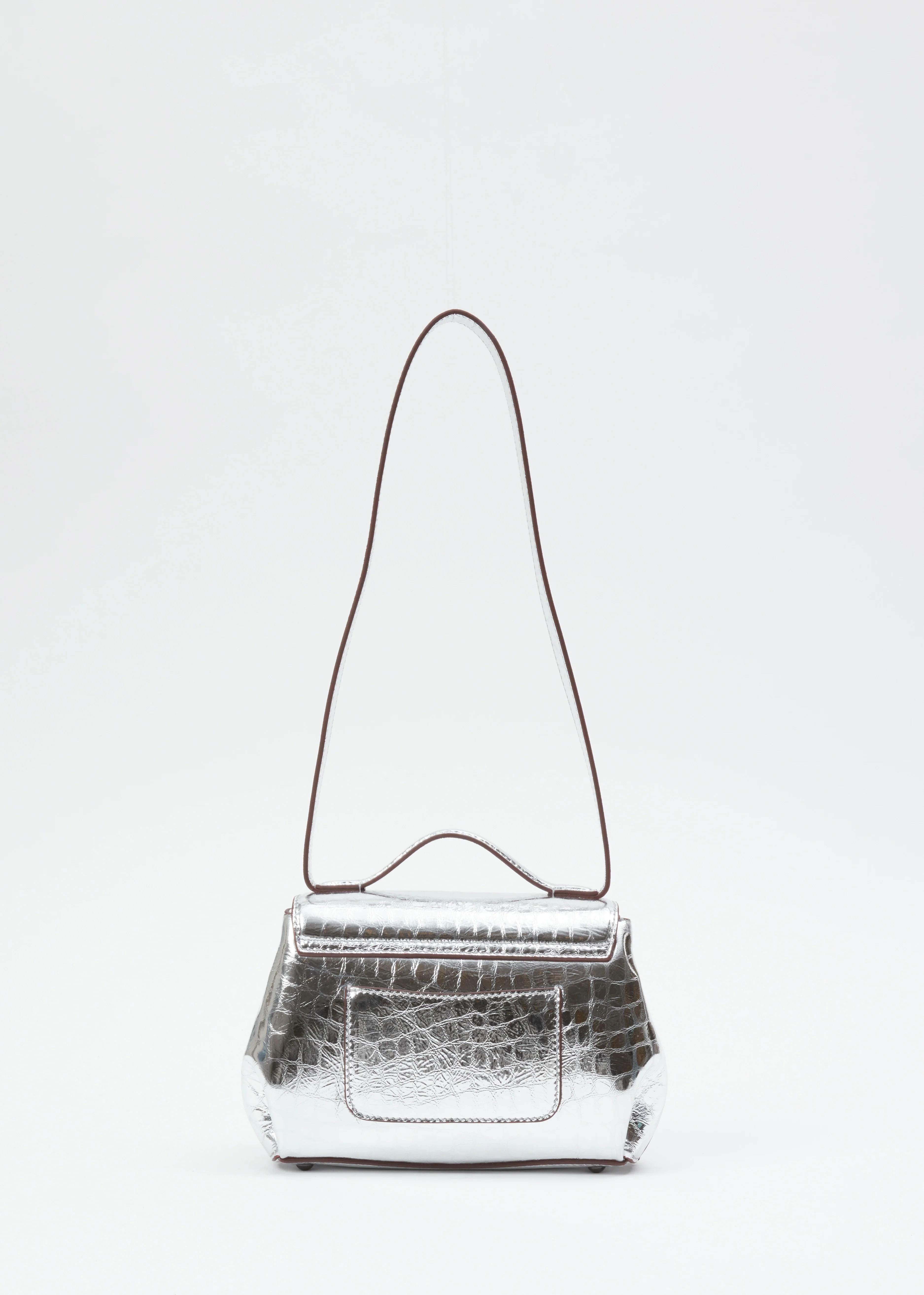 Realm Embossed Metallic Leather Crossbody Bag - Image 4