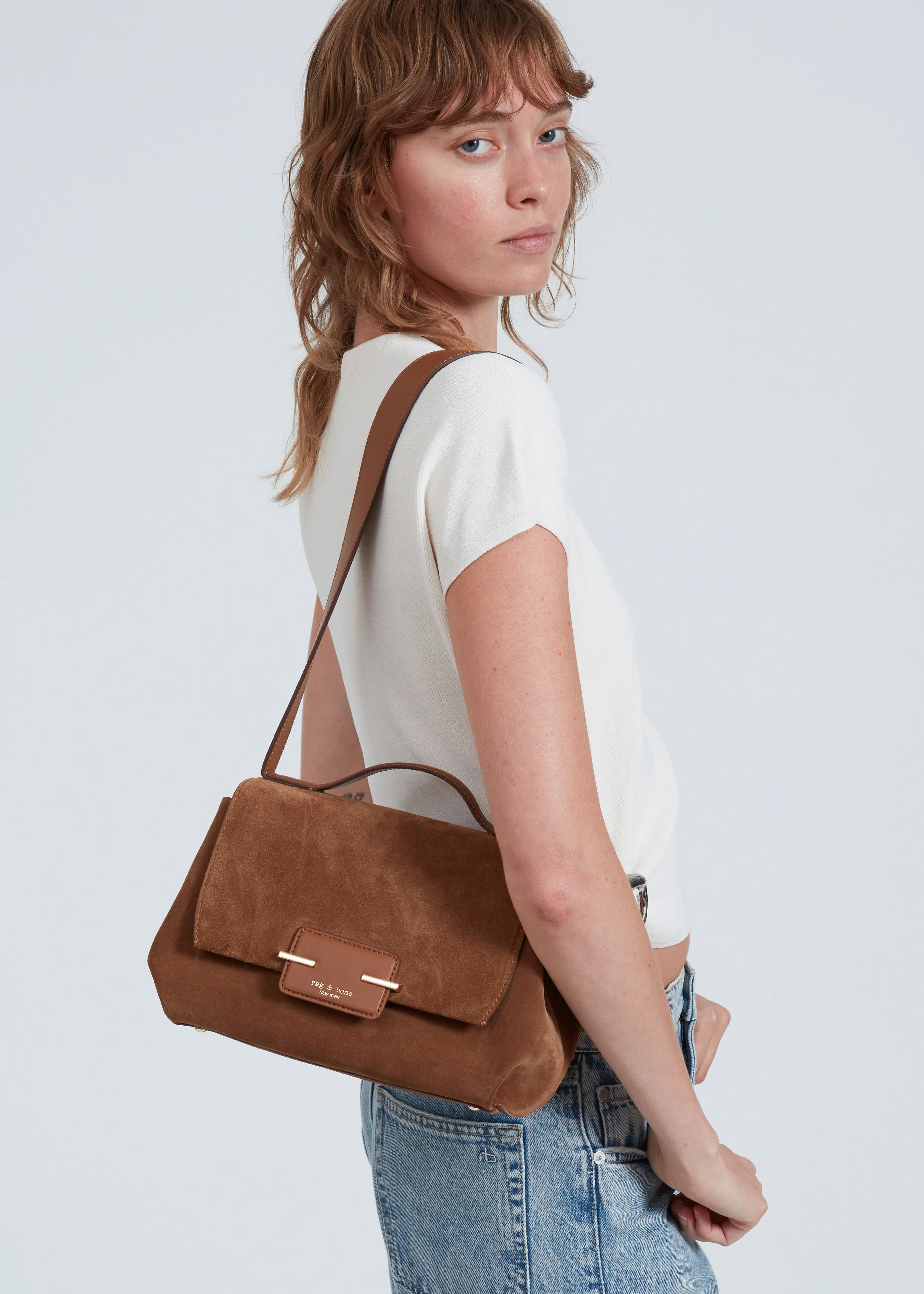 Realm Suede Top Handle Bag - Image 2