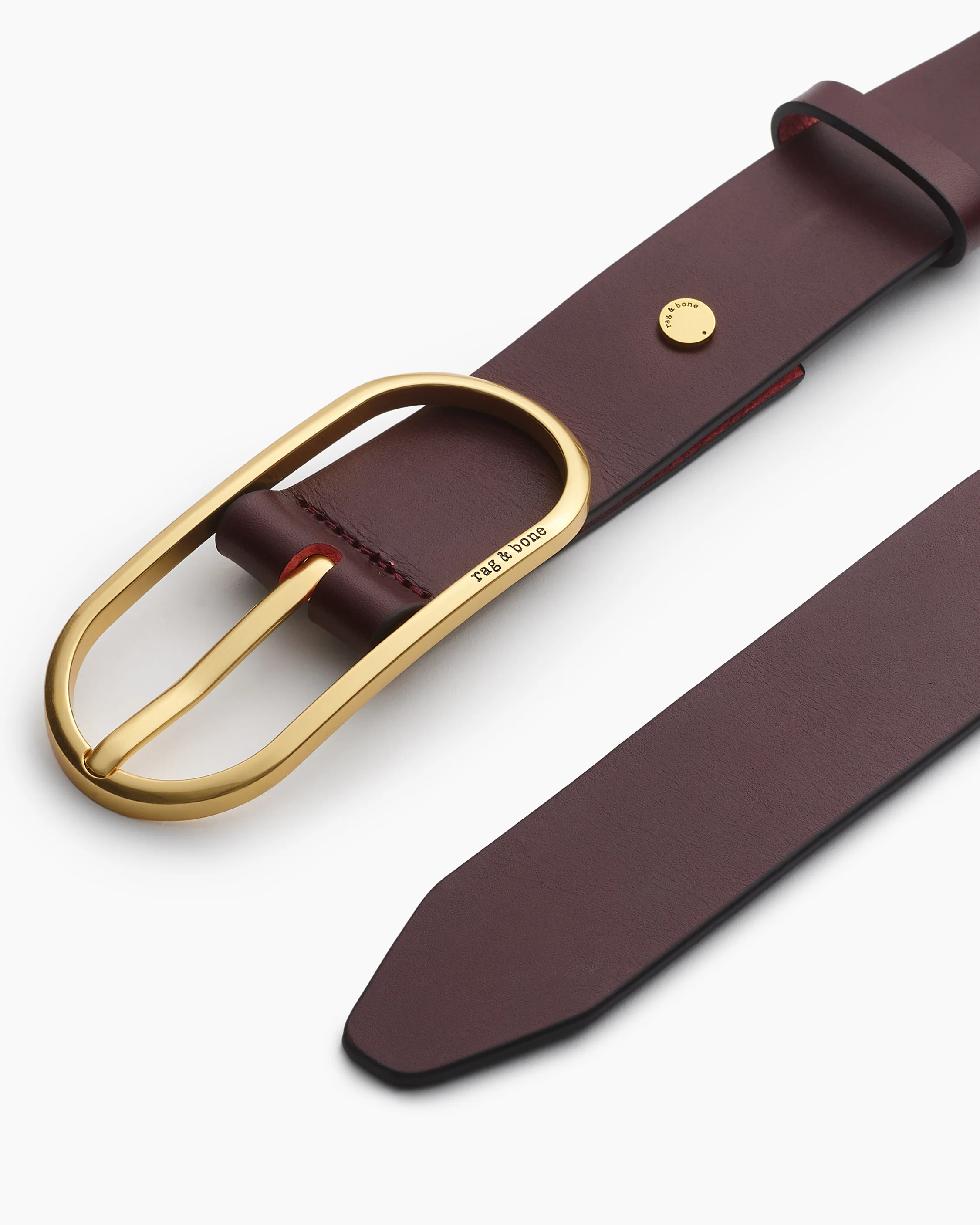 Rounded Rebound Leather Belt - Image 3