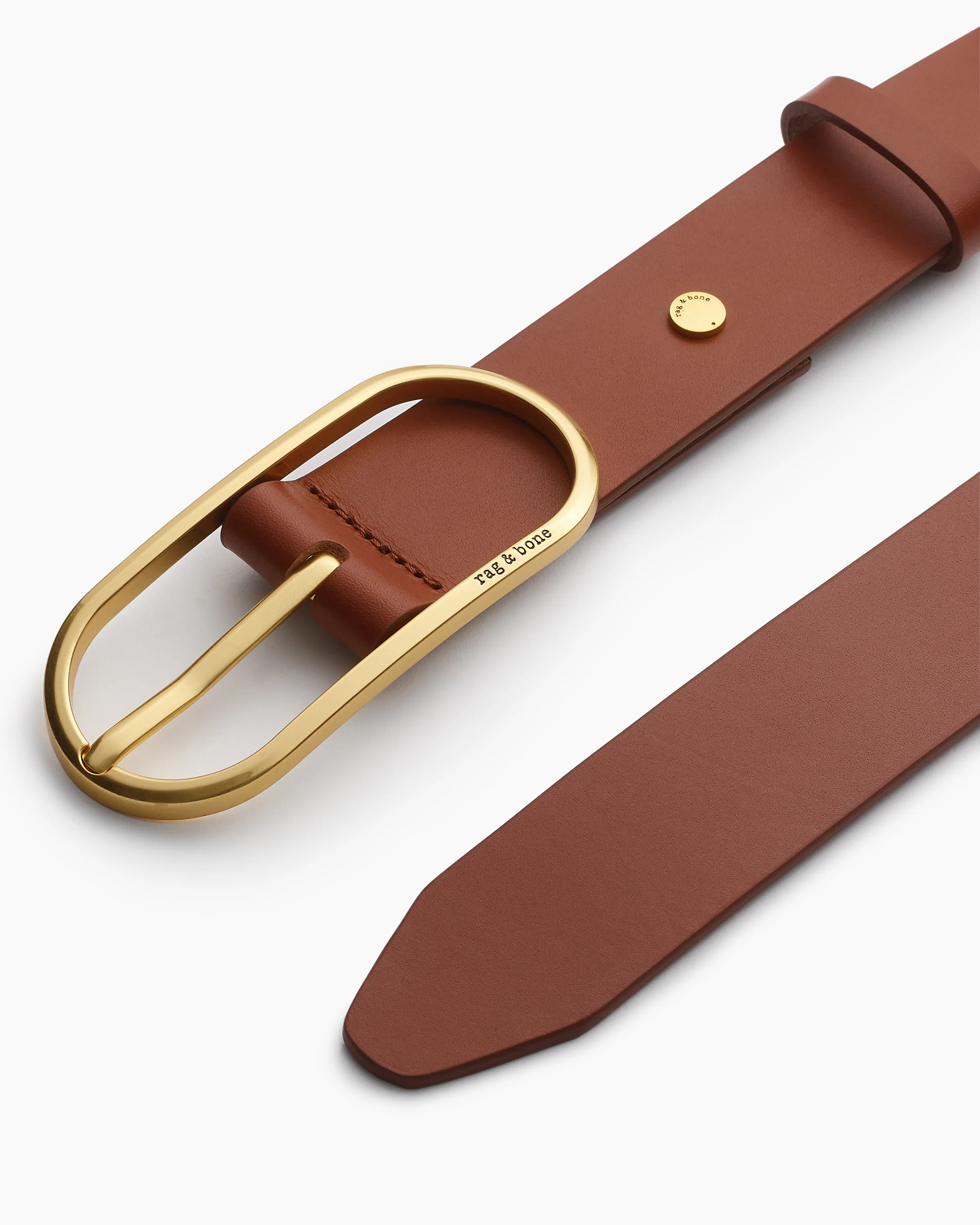 Rounded Rebound Leather Belt - Image 3