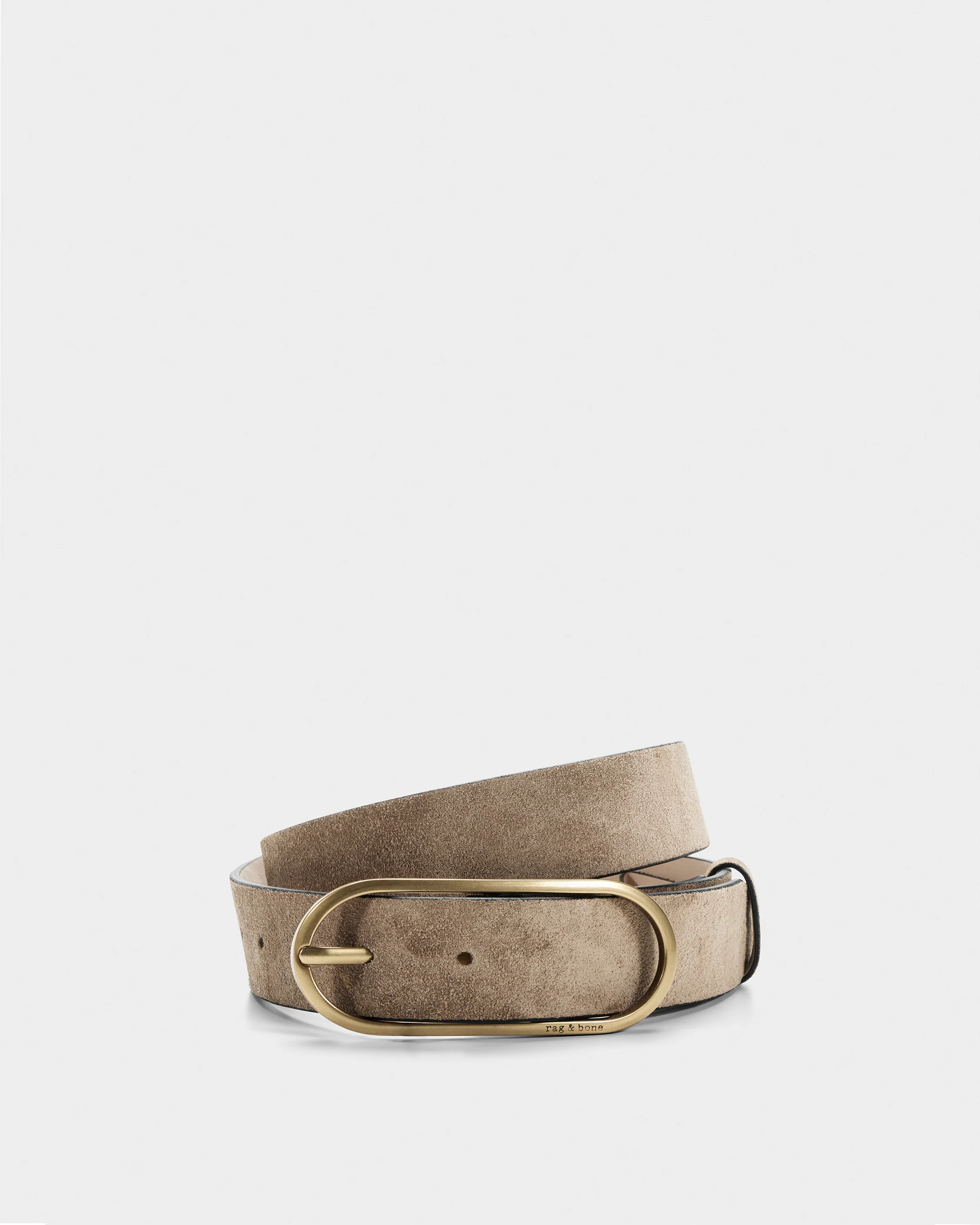 Rounded Rebound Suede Belt