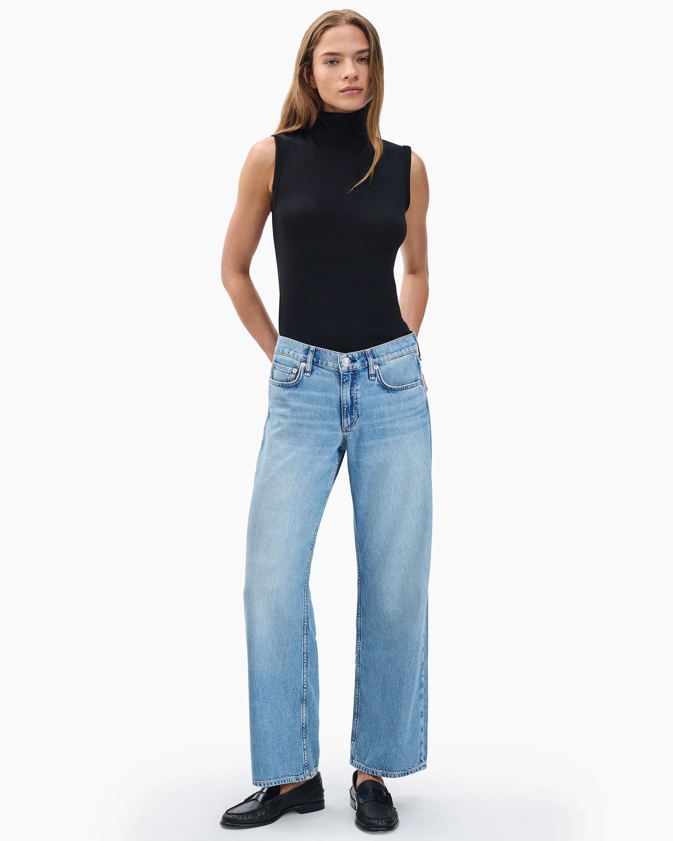 Saige Ankle Relaxed Straight Jeans