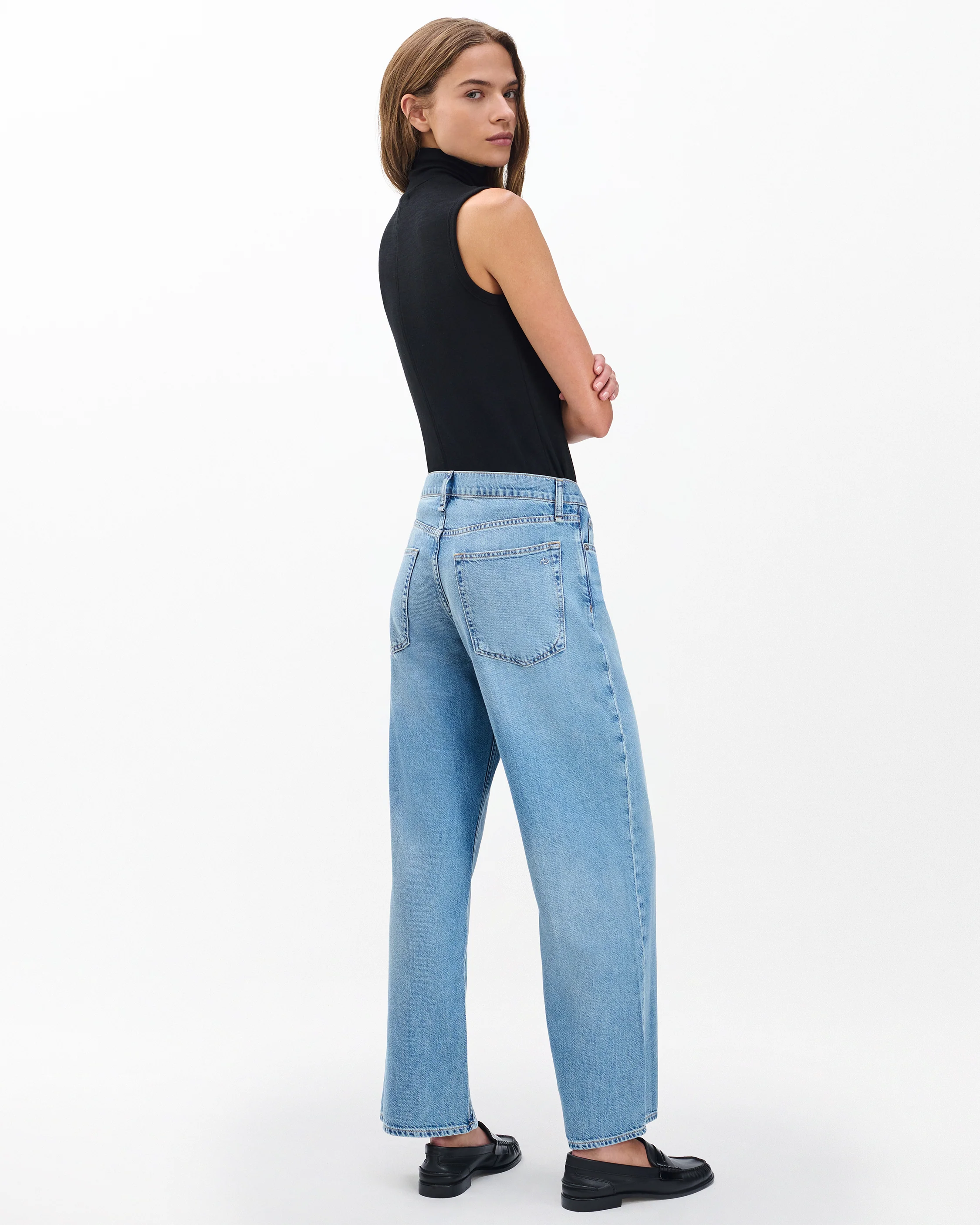 Saige Ankle Relaxed Straight Jeans - Image 6