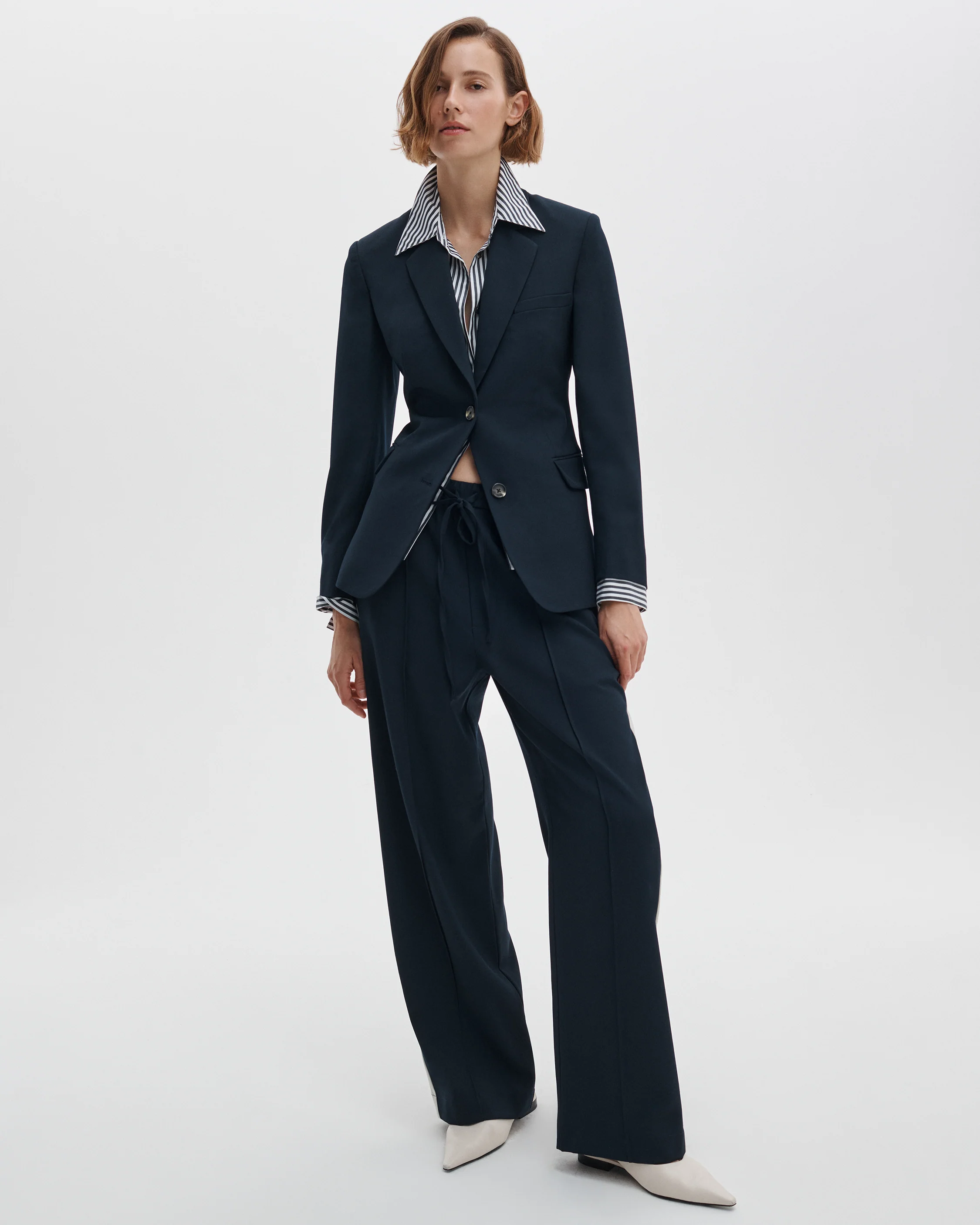 Siena Wool Side-Stripe Pants