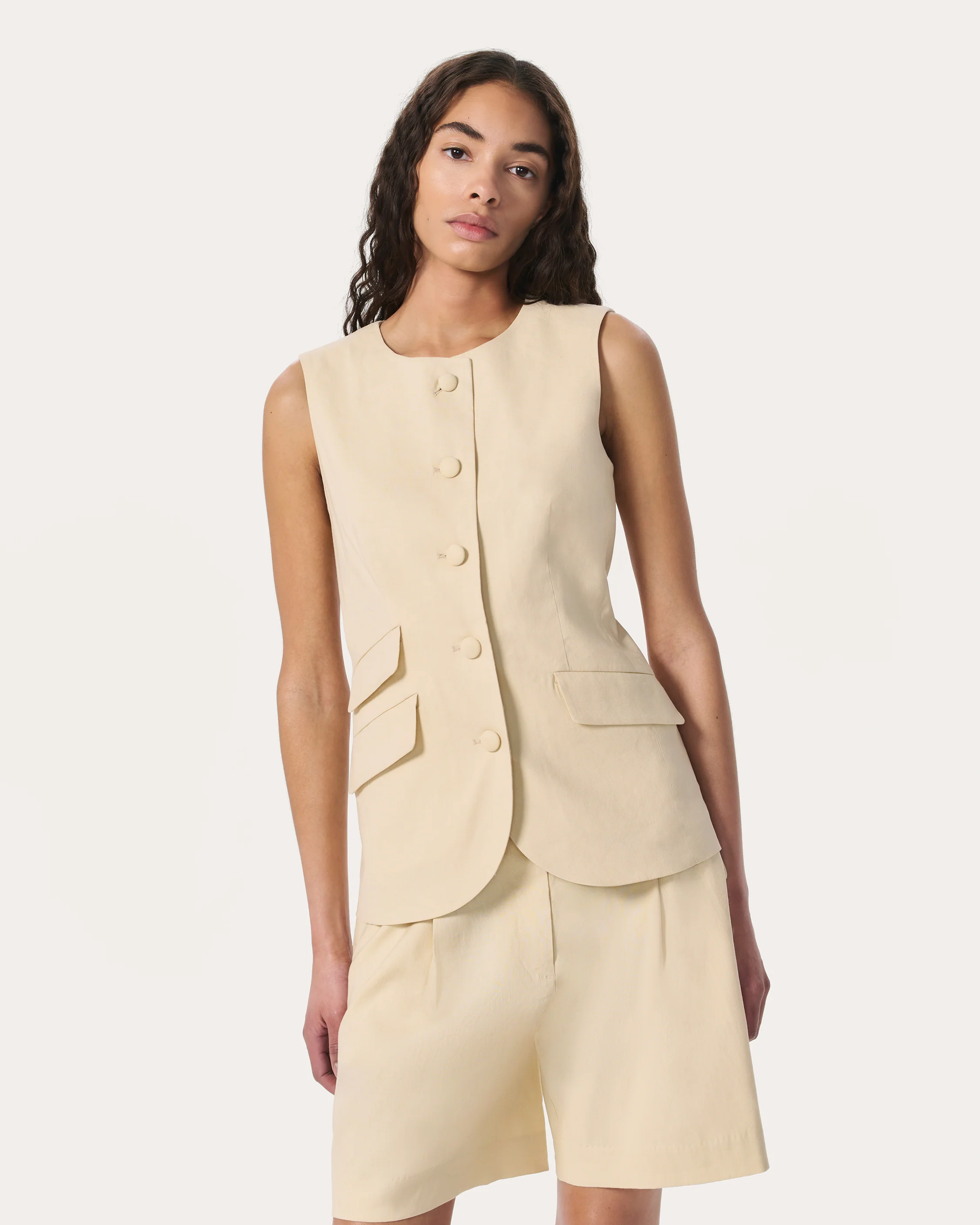 Slade Crew Linen Vest