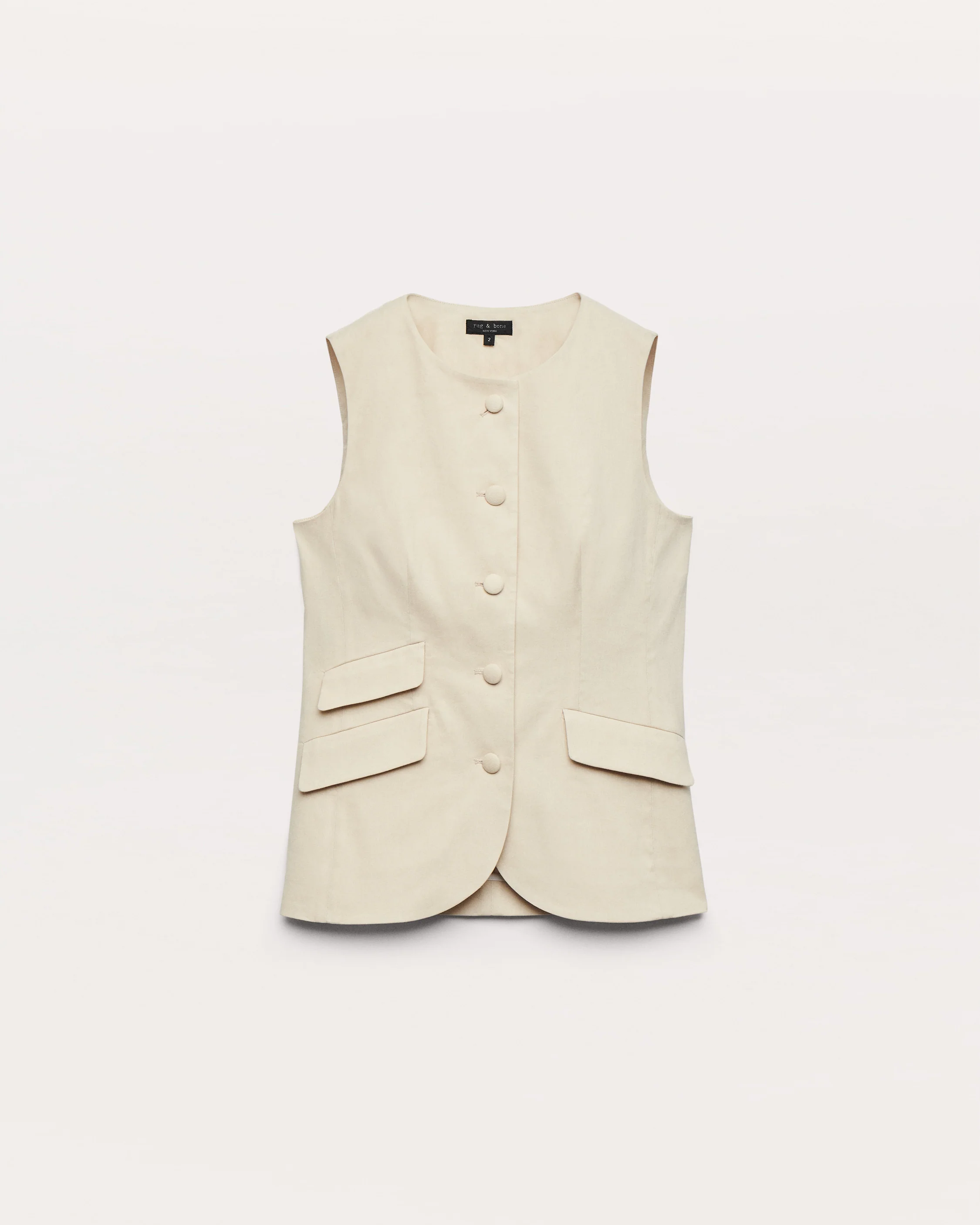Slade Crew Linen Vest - Image 2